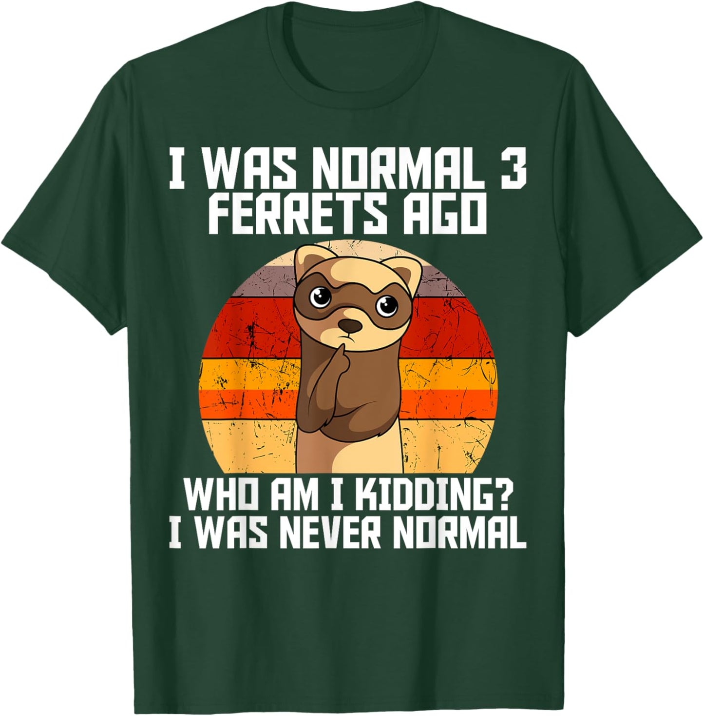 Ferret Retro Vintage Animal Lover T-Shirt - T-Shirt | Forest
