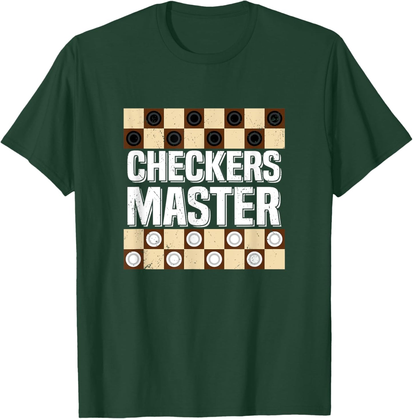 Checkers Master Player Board Game Checkers T-Shirt - T-Shirt | Forest