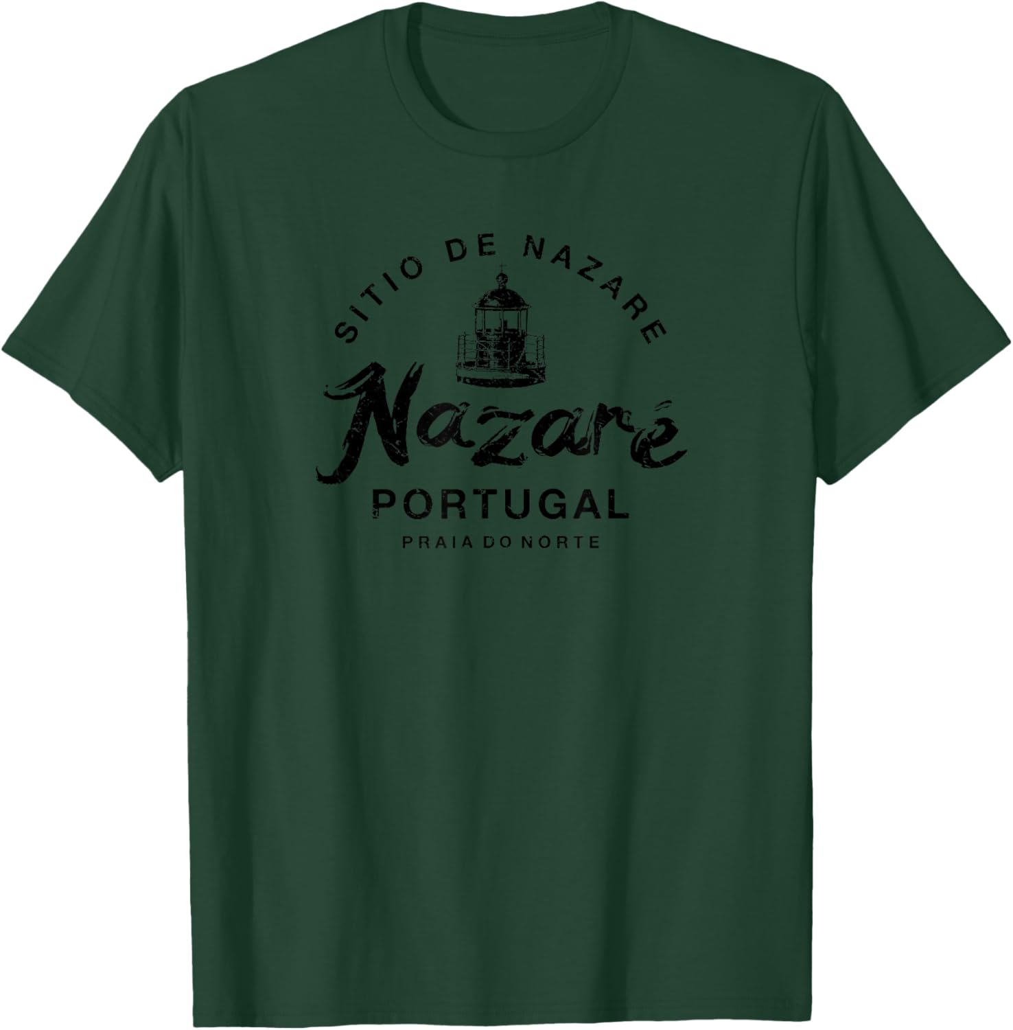 Nazare Portugal Surfing Vintage T-Shirt - T-Shirt | Forest