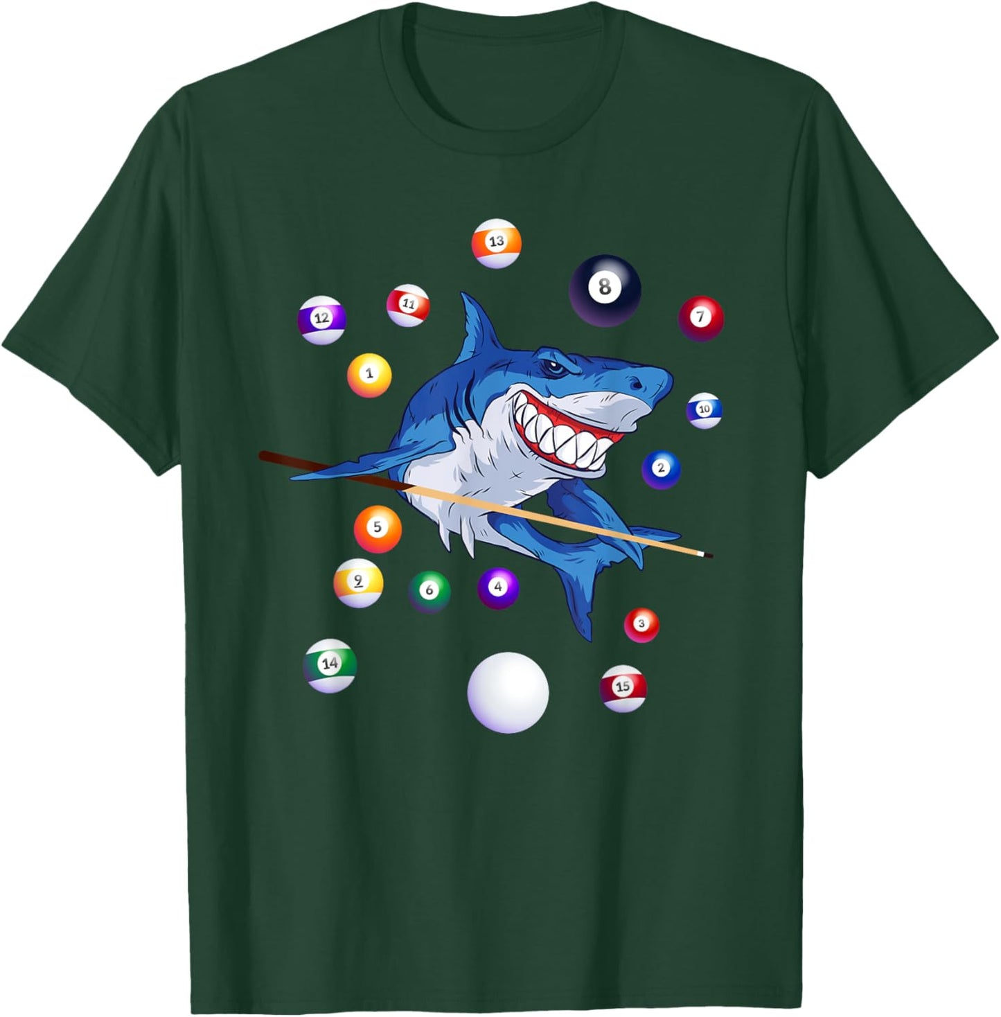 Billiards Shark Billiard Player Pool Table Snooker Pyramid T-Shirt - T-Shirt | Forest
