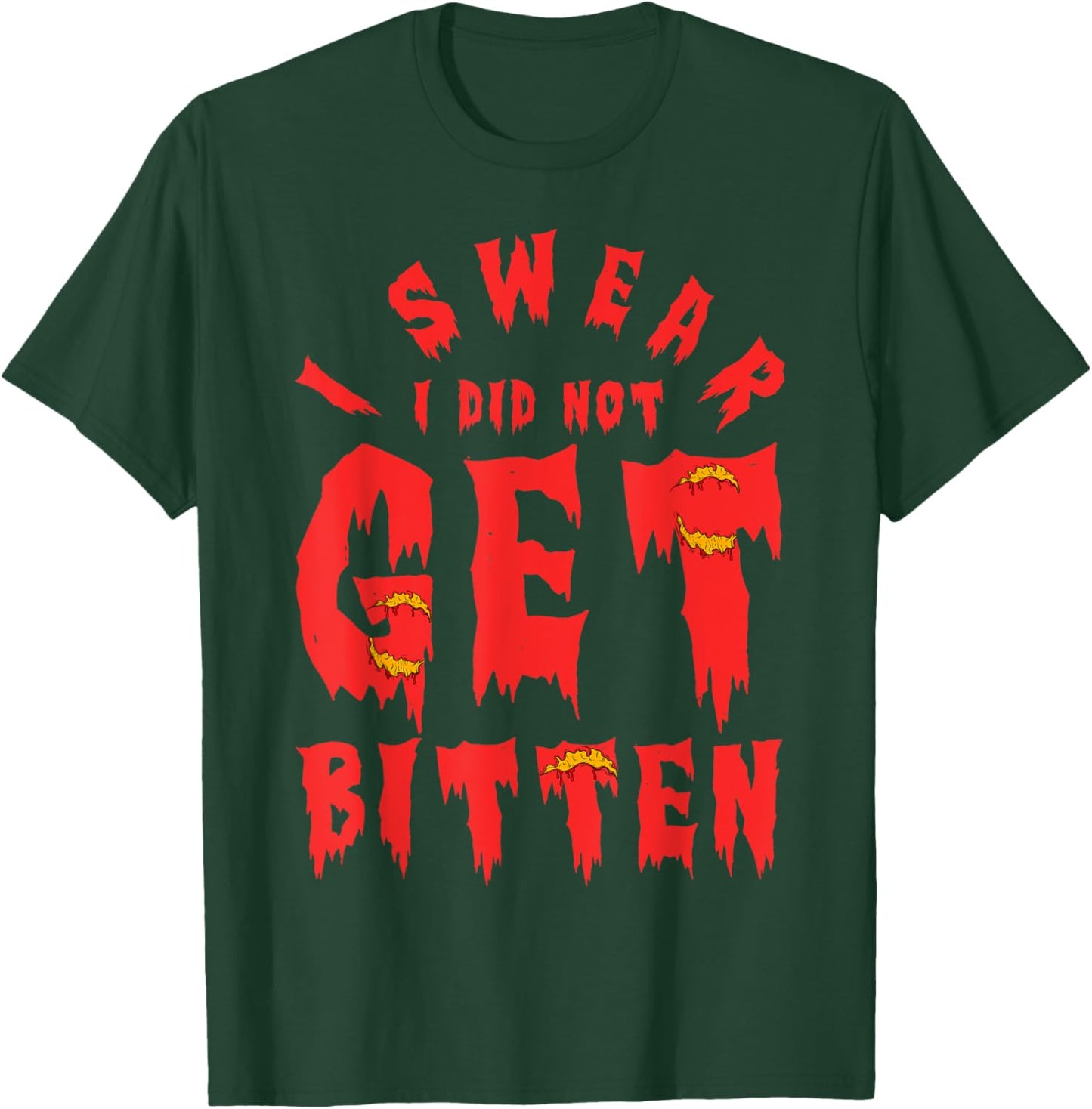 I Swear, I Was Not Bitten Hilarious Zombie T-Shirt - T-Shirt | Forest