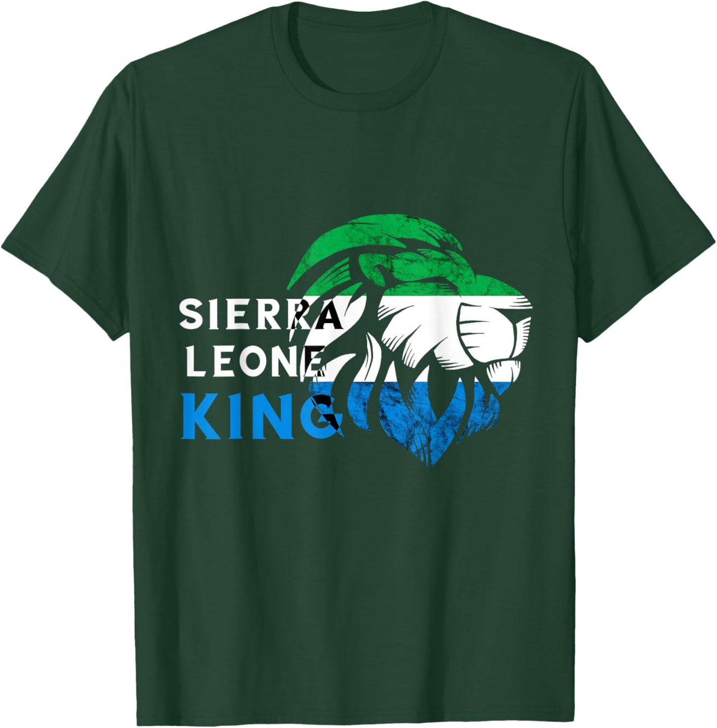 Sierra Leone Lion Flag Sierra Leonean King Pride Roots T-Shirt - T-Shirt | Forest