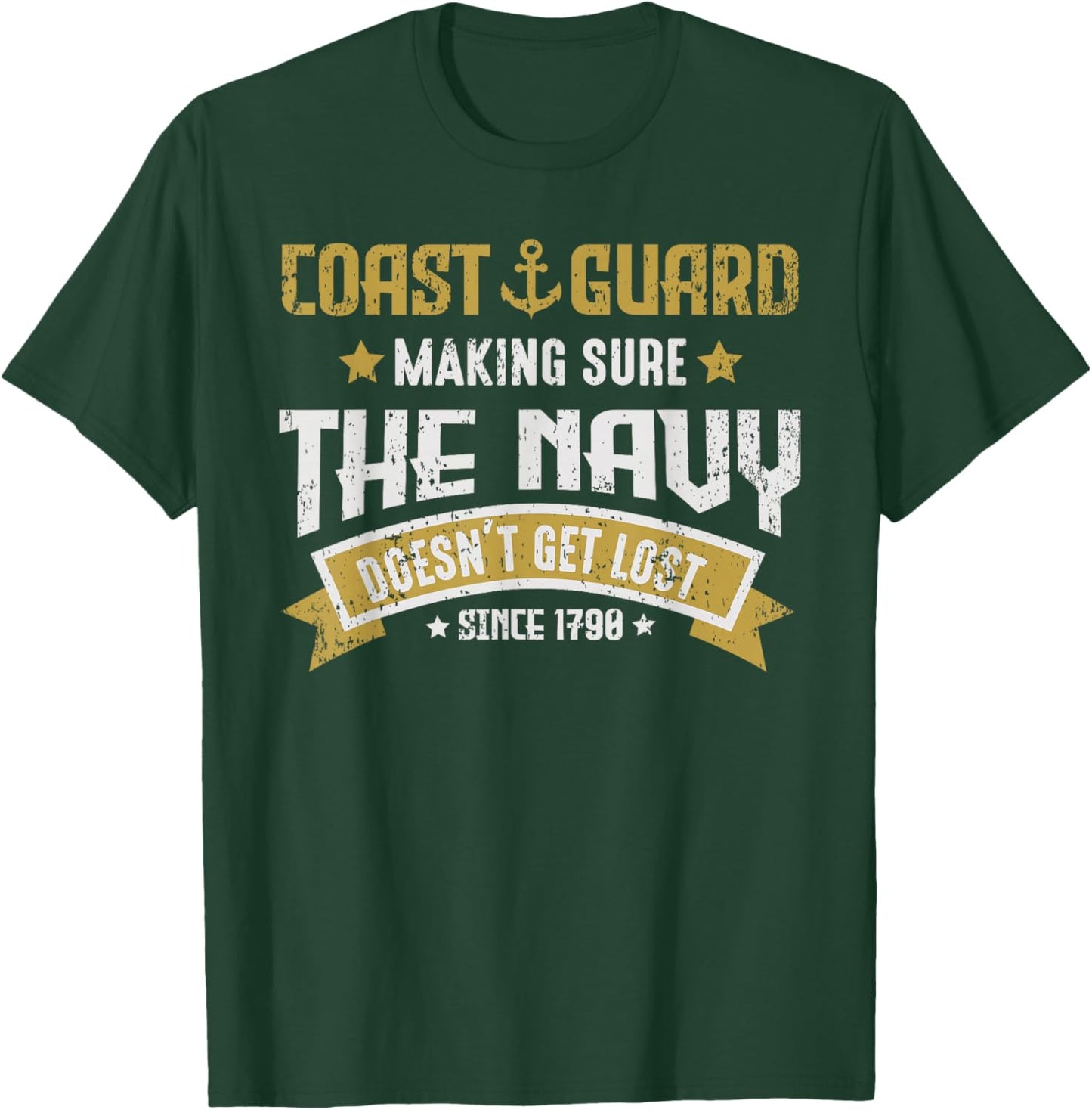 Coast Guard Veteran USCG Patriotic Vintage Veterans Day T-Shirt - T-Shirt | Forest