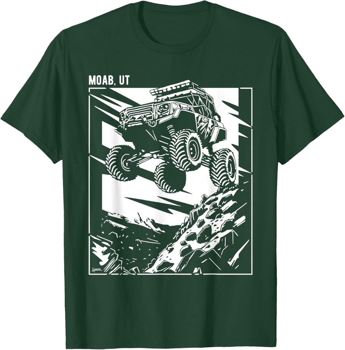 Moab Utah Offroad 4x4 Quad Side-by-Side SxS ATV Design T-Shirt - T-Shirt | Forest