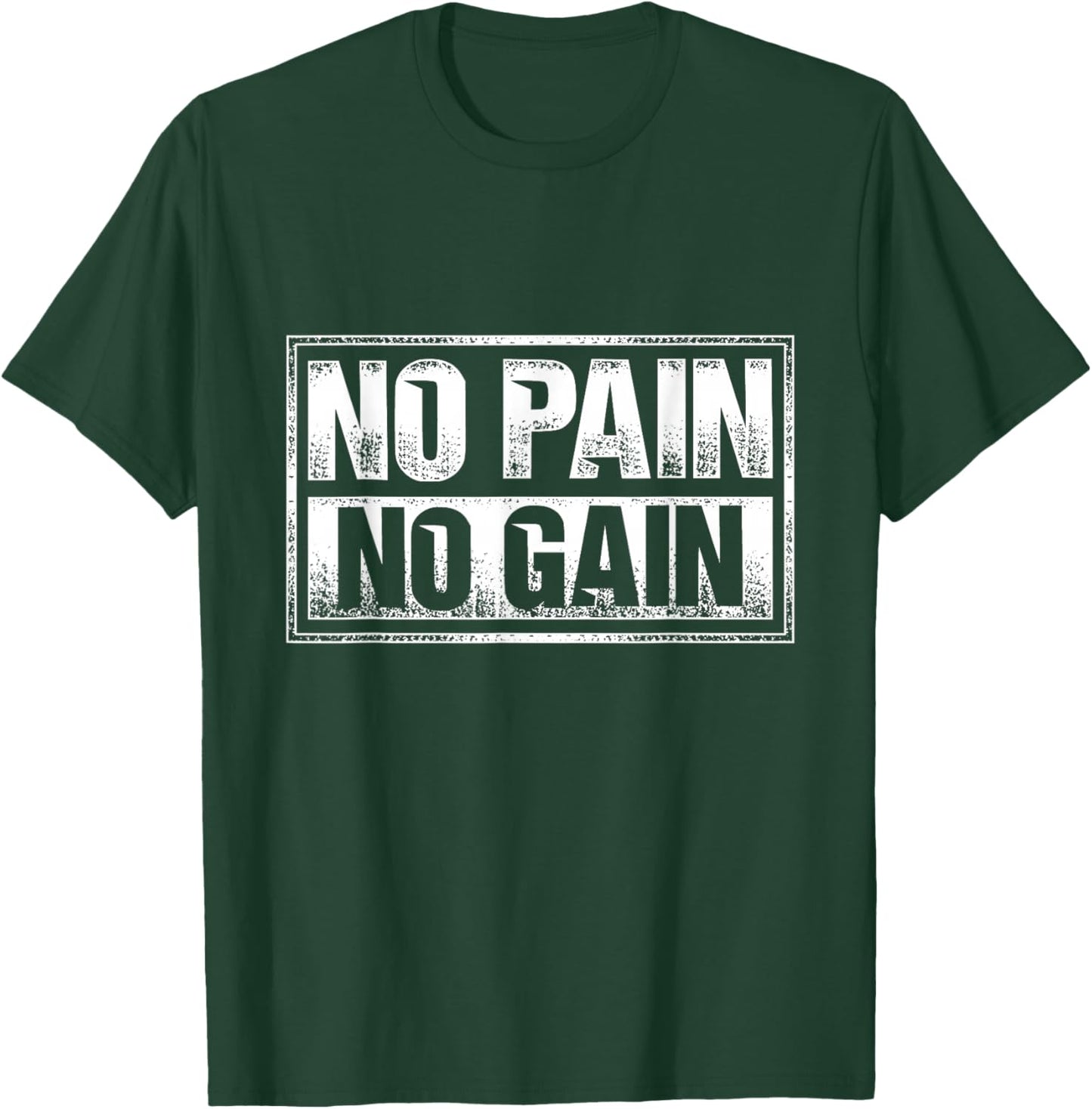 No Pain No Gain - Gym Workout & Fitness Training T-Shirt - T-Shirt | Forest