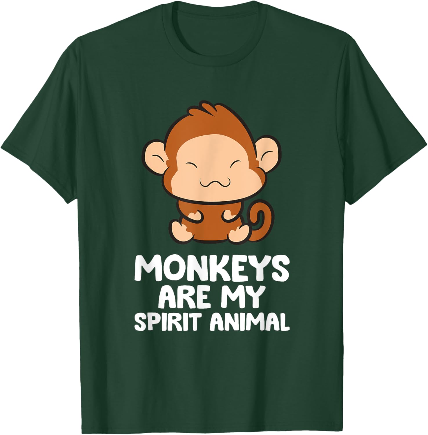 Monkeys Are My Spirit Animal Funny Monkey Lover T-Shirt - T-Shirt | Forest