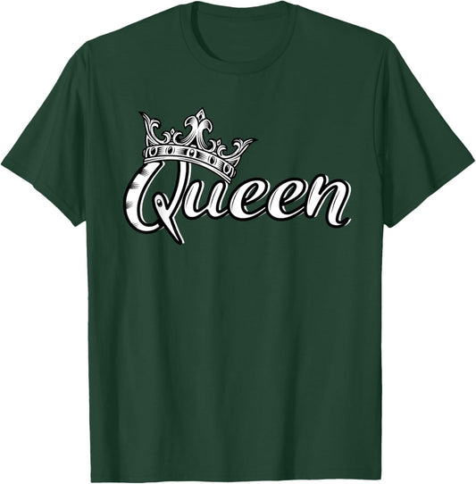 Crown me Font Queen T-Shirt - T-Shirt | Forest