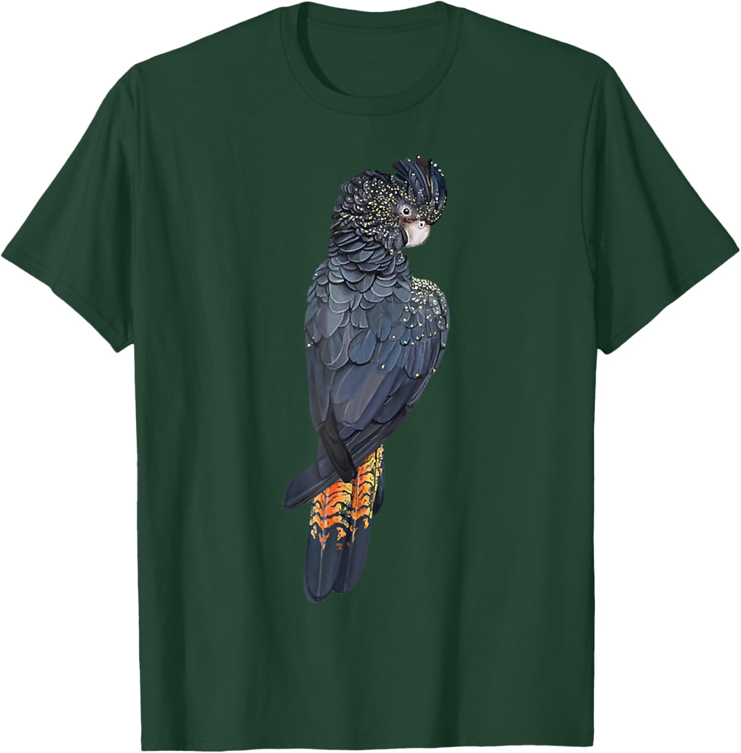 Red-tailed Black Cockatoo Bird T-Shirt - T-Shirt | Forest