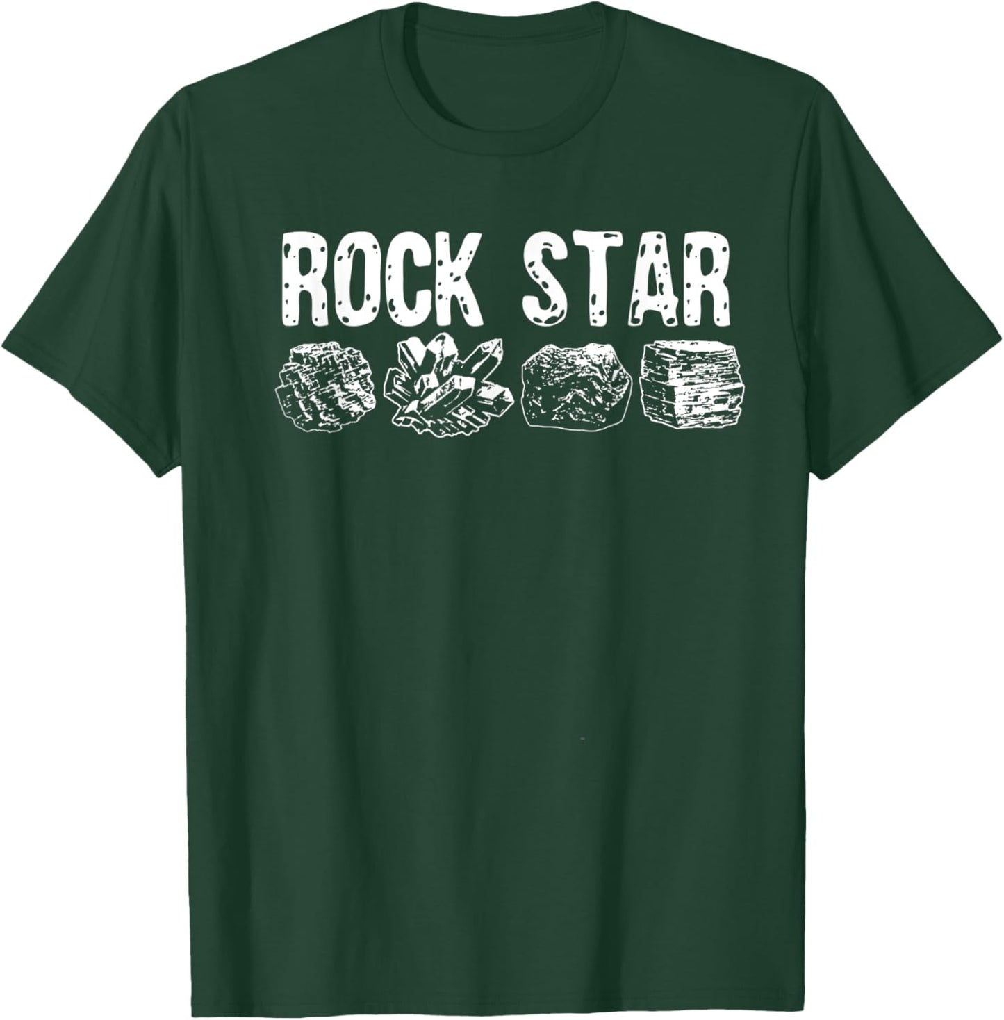 Funny Geology Pun Rock Star Quartz Gems Collecting Rocks T-Shirt - T-Shirt | Forest