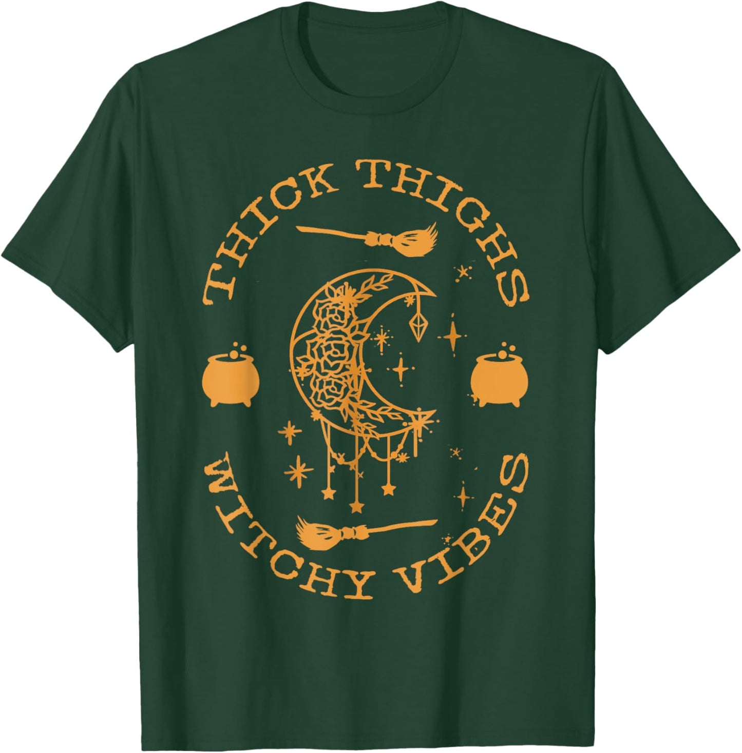 Thick thighs and spooky vibes, thick thighs and vibes T-Shirt - T-Shirt | Forest