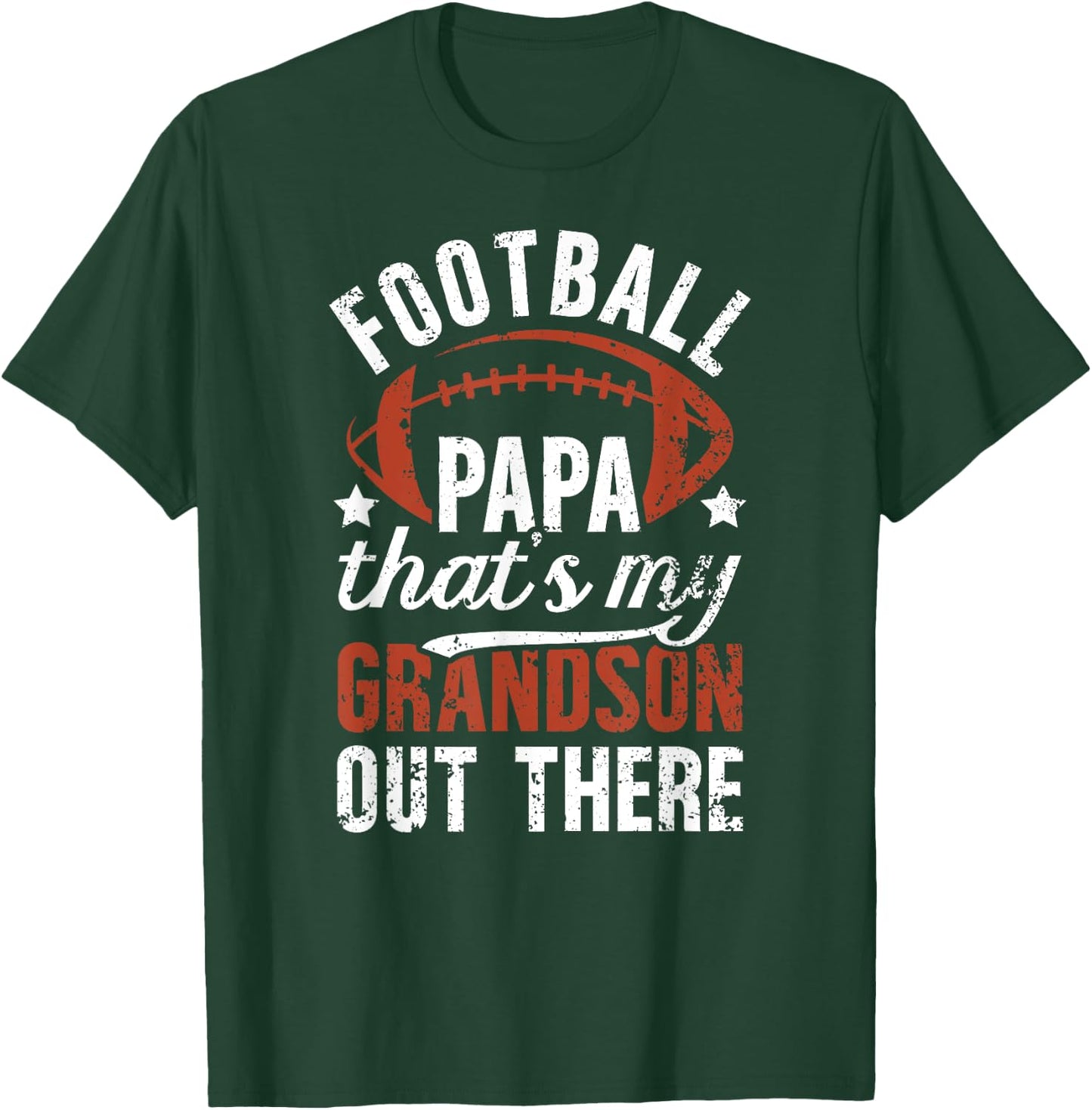 Proud Football Papa Of A Football Player Papa T-Shirt - T-Shirt | Forest