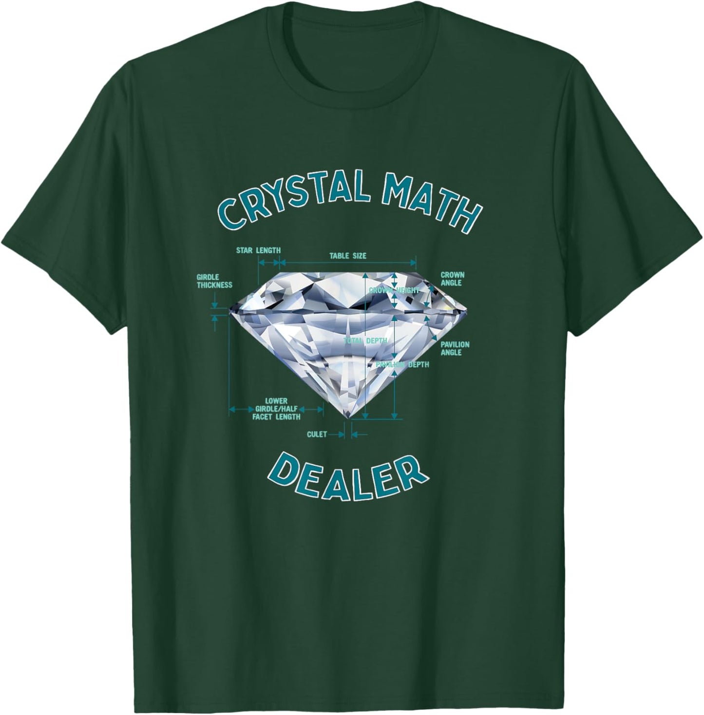 Gemstone Tester Goldsmith Silversmith Bling Lovers - Funny Crystal Math Dealer - Gemologist Diamond Jeweler Humor -Adults Black Short Sleeve T-Shirt - T-Shirt | Forest