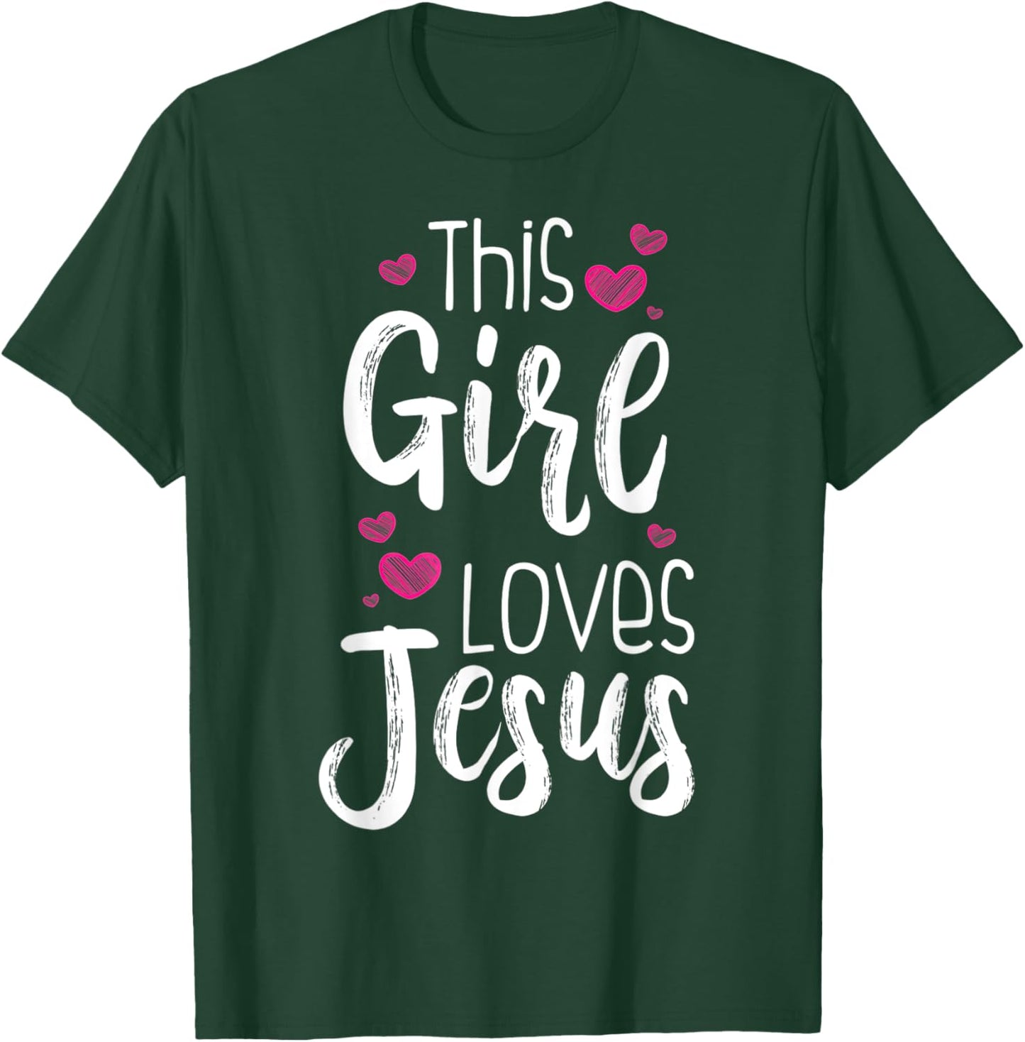This Girl Loves Jesus Gift Christian Teen Kid Cool Women T-Shirt - T-Shirt | Forest