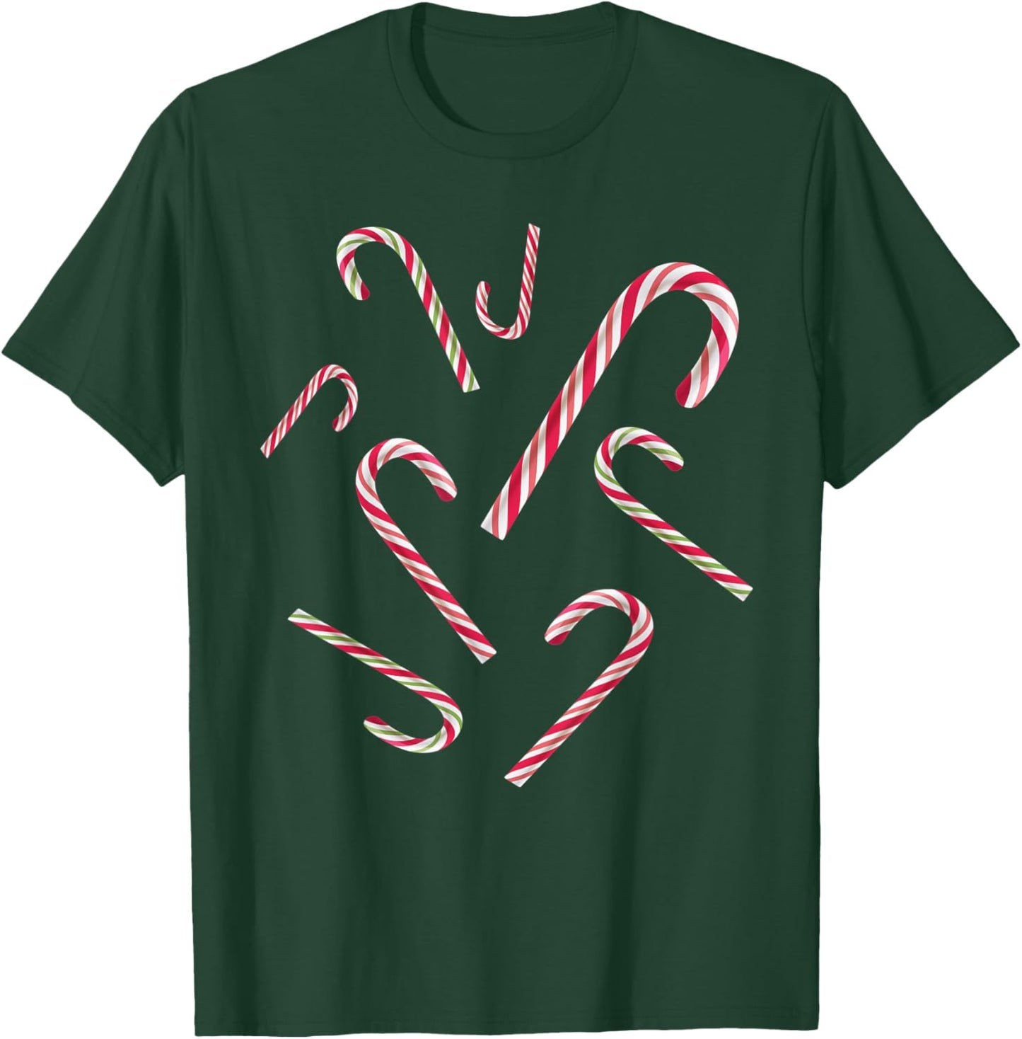 Candy canes Shirt Kids Men Candy Cane Christmas T-Shirt - T-Shirt | Forest