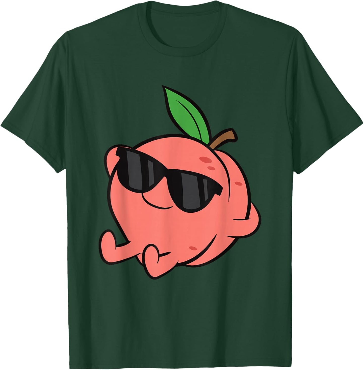 Cute Peach Fruit Relaxing Lazy Peach T-Shirt - T-Shirt | Forest