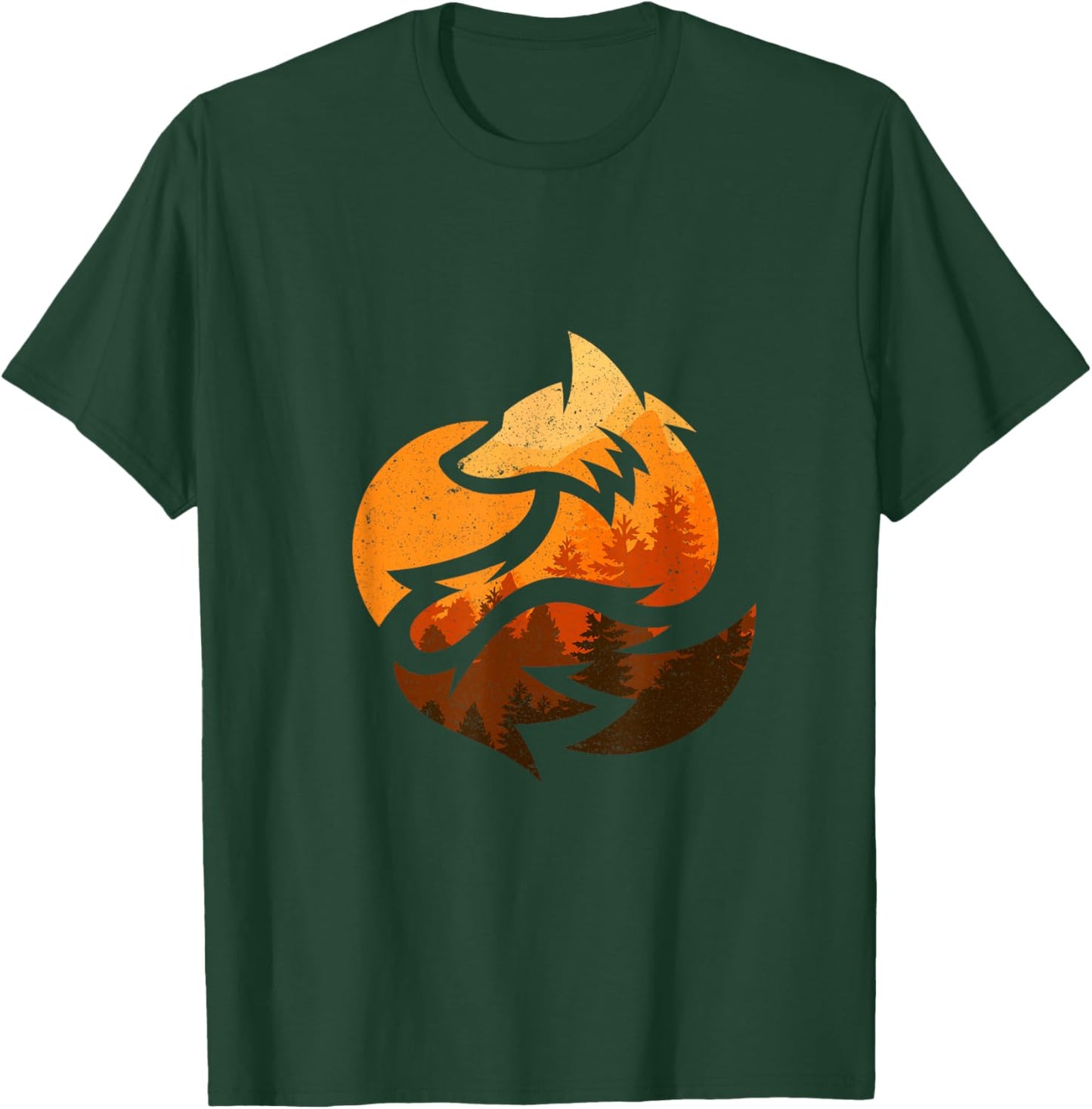 Fox Animal Design Gifts with Nature Trees Hunting T-Shirt - T-Shirt | Forest