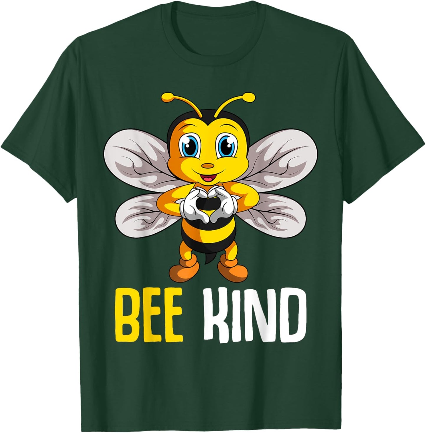 Bee Kind Bumble Bee Kindness Girls Kids Boys Women T-Shirt - T-Shirt | Forest