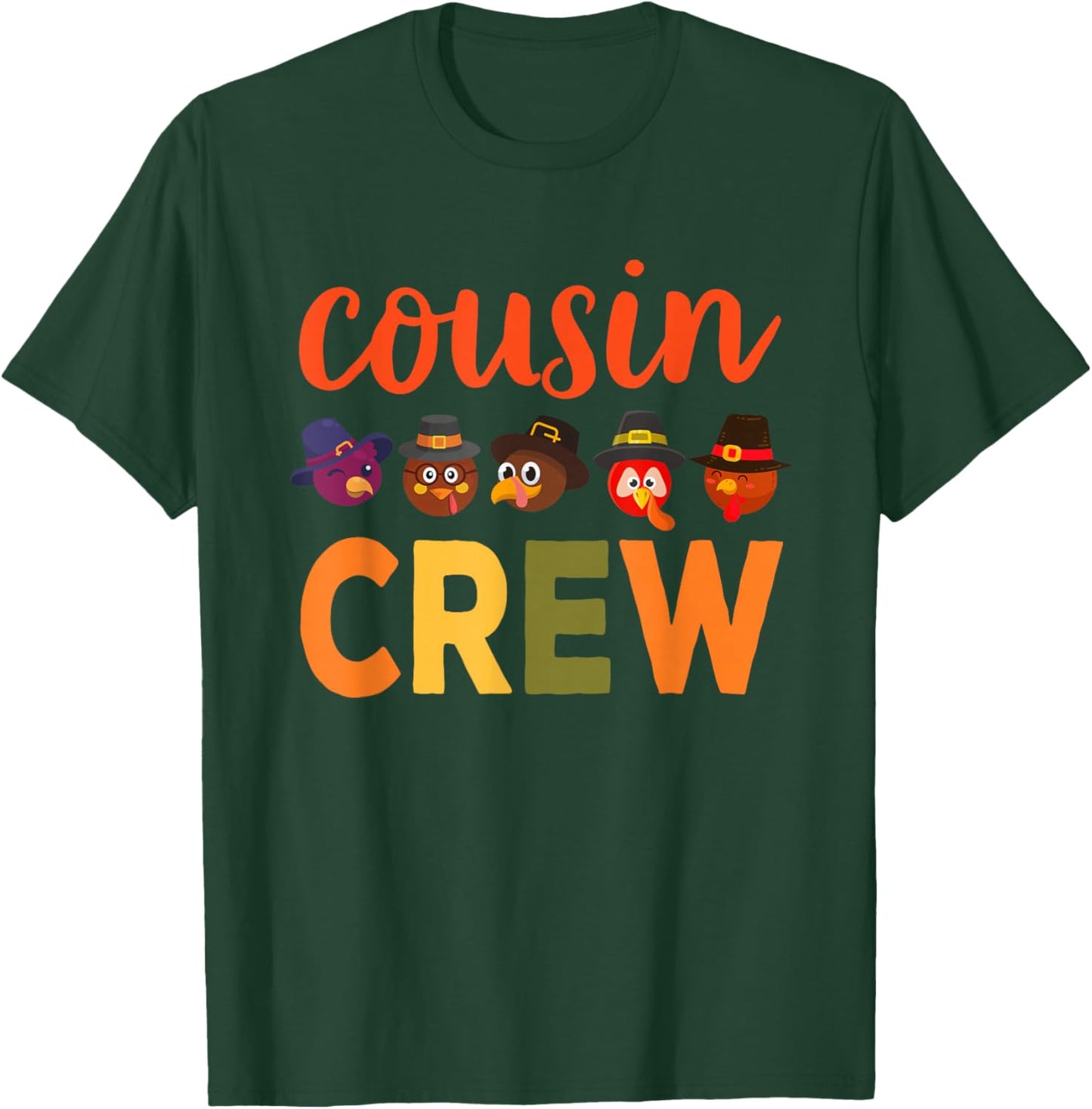 Thanksgiving Shirts for Kids Cousins Giving Boys Girl Family T-Shirt - T-Shirt | Forest