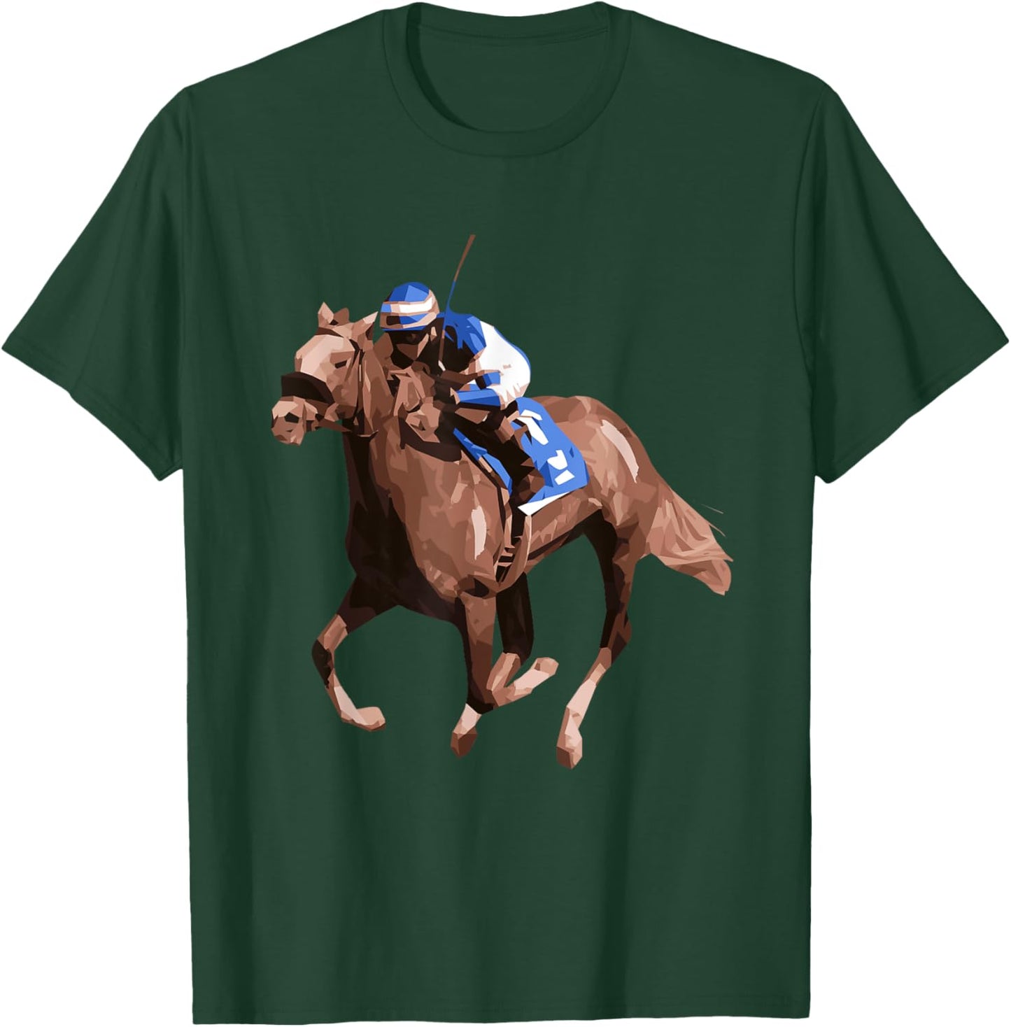 Horse Sport Racing Horse Jockey Riding T-Shirt - T-Shirt | Forest