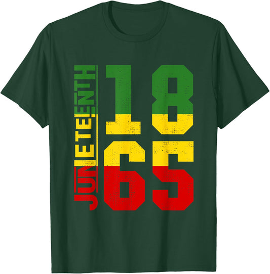 Juneteenth 2024 Celebrate Black Freedom 1865 History Month T-Shirt - T-Shirt | Forest