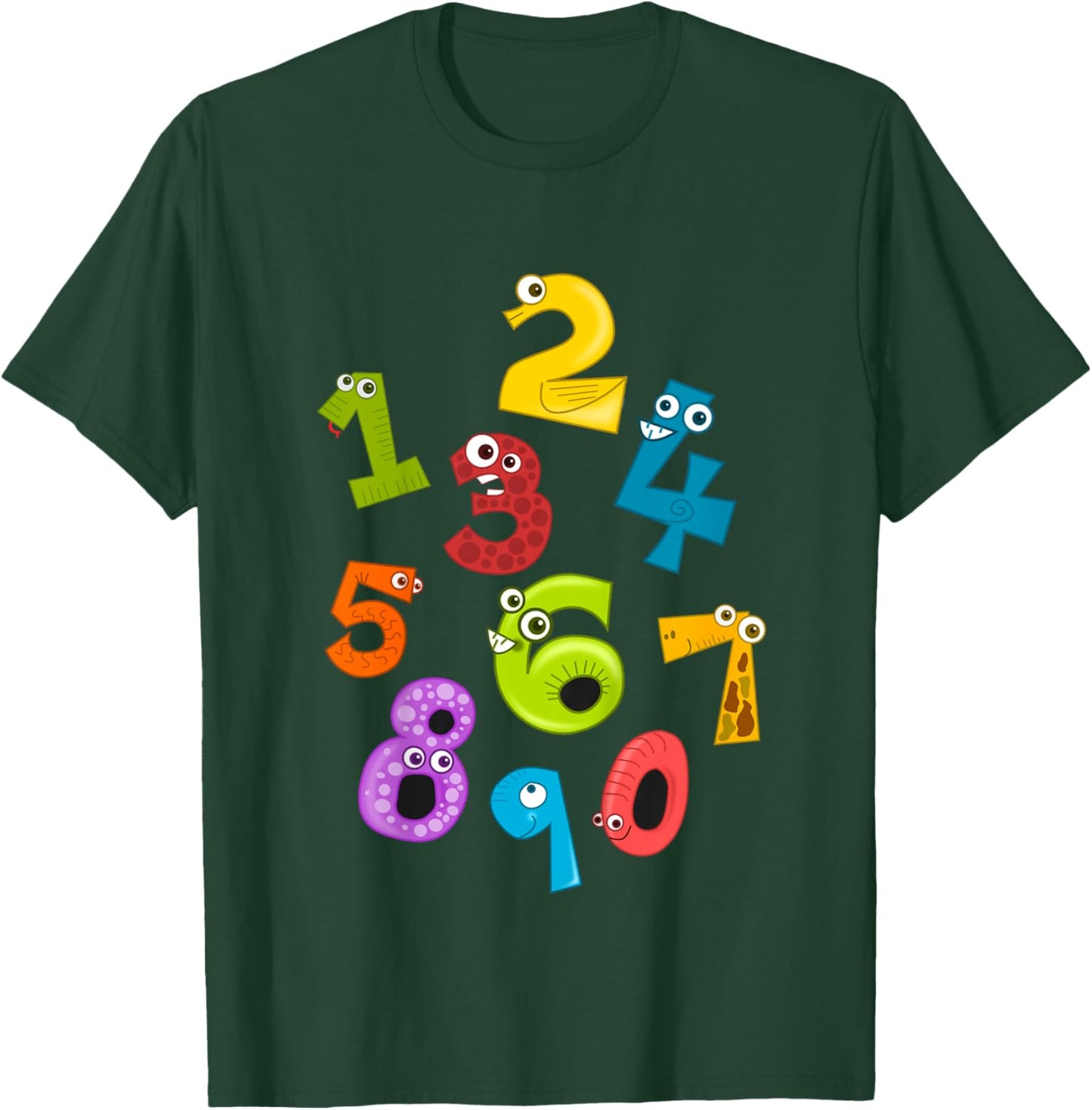 Kids Tops with Numbers on Number Day t shirt Kids Boys T-Shirt - T-Shirt | Forest