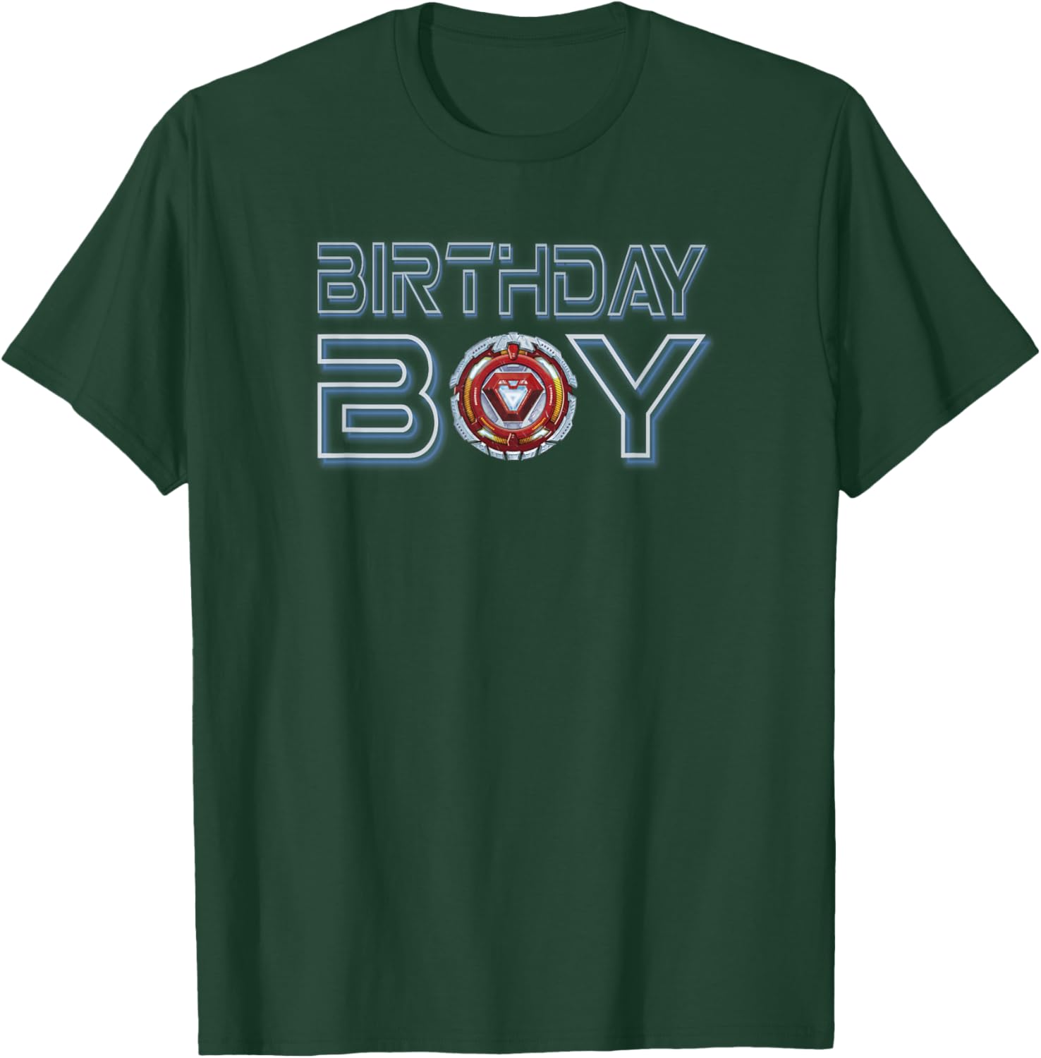 Marvel Avengers Iron Man Birthday Boy Badge T-Shirt - T-Shirt | Forest
