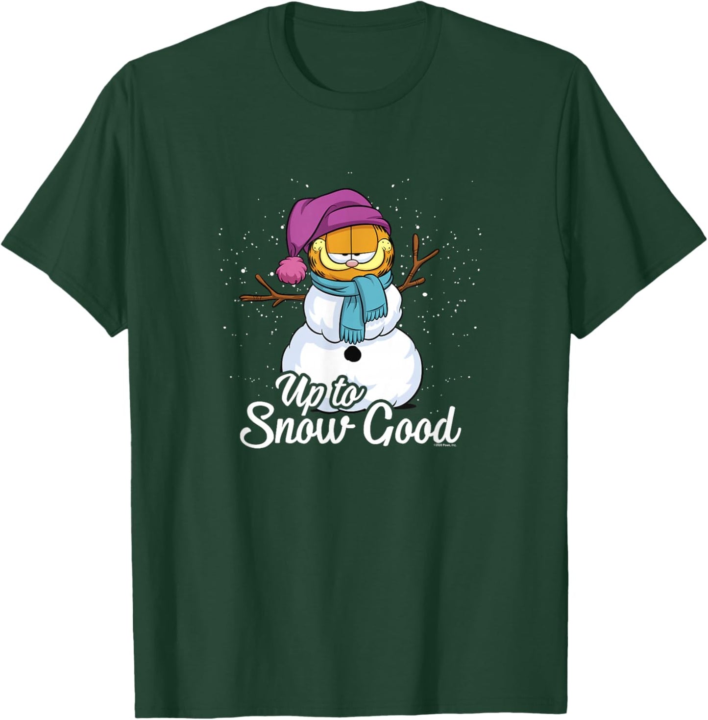 Garfield Up To Snow Good Garfield Snowman T-Shirt - T-Shirt | Forest