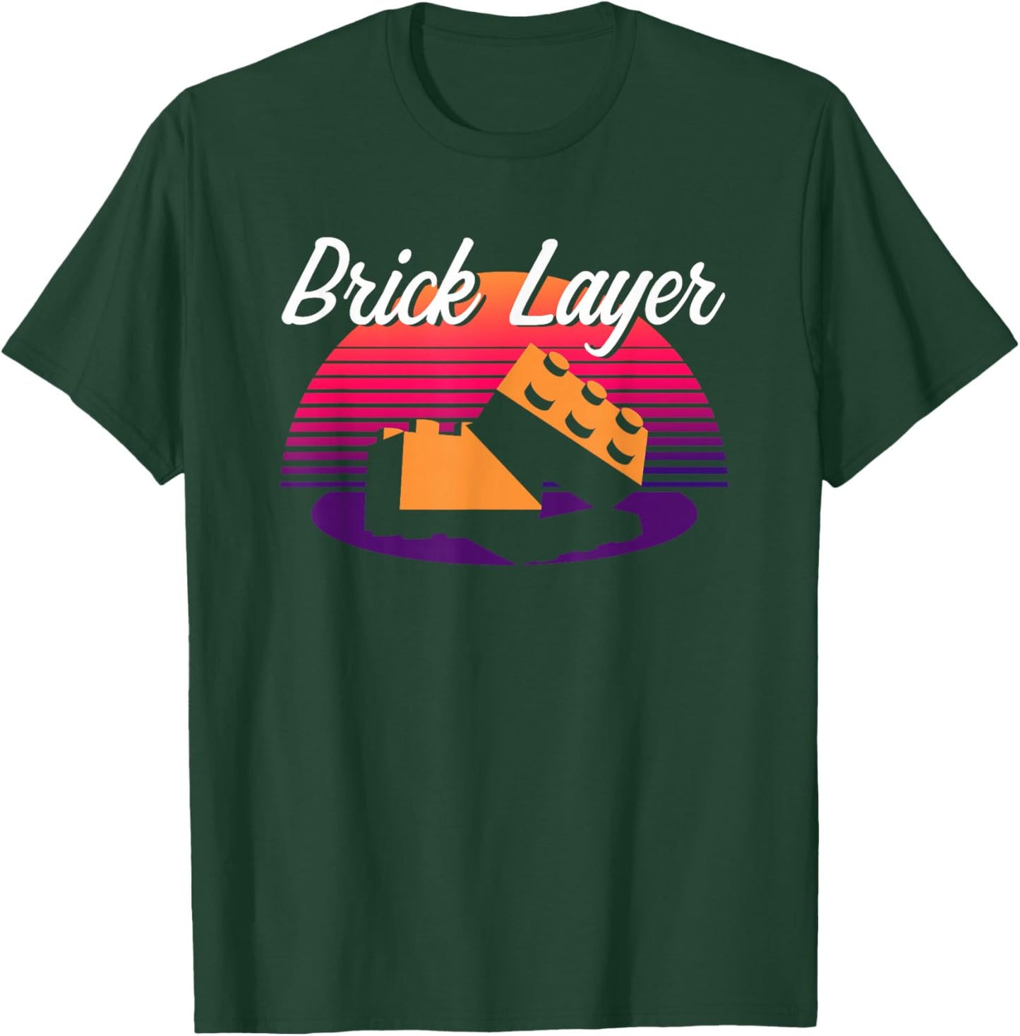 Brick Layer Big Building Blocks Master Builder Engineer Toy T-Shirt - T-Shirt | Forest