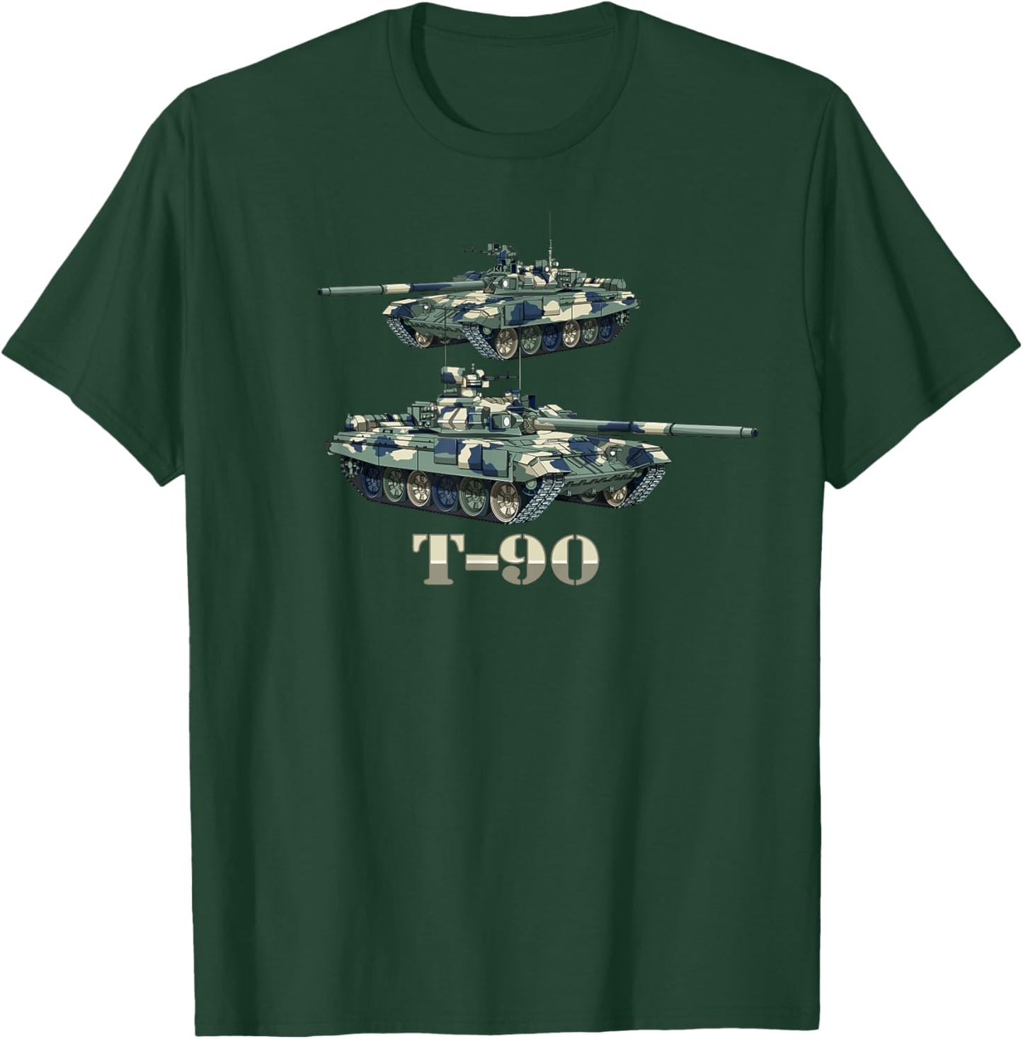 T-90 Russian Main Battle Tanks Diagram T-Shirt - T-Shirt | Forest
