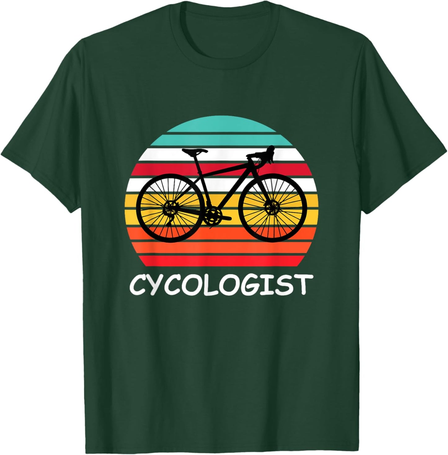Cycologist Funny Vintage Cycling & Cyclist T-Shirt - T-Shirt | Forest