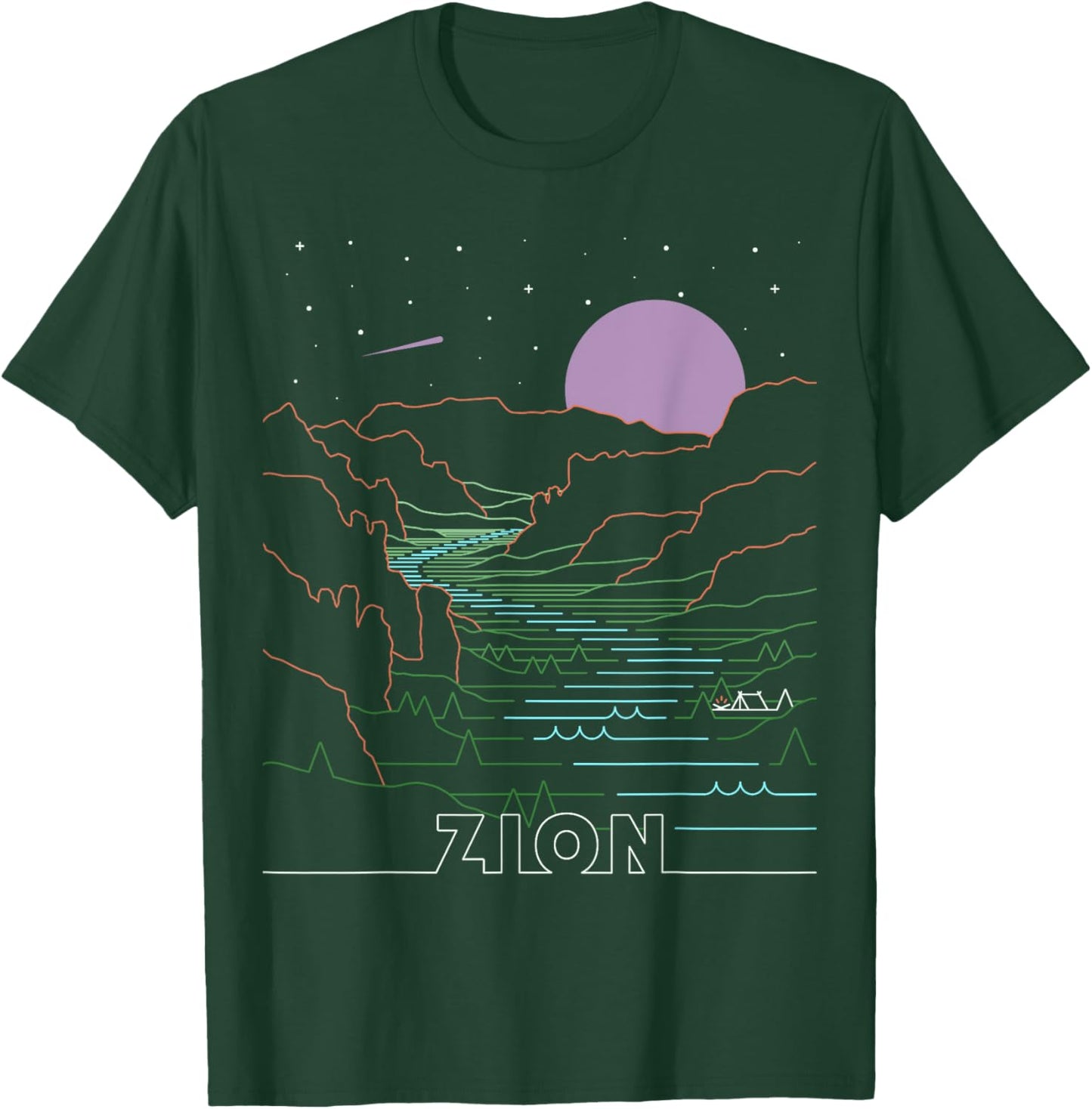 Vintage Zion National Park I Hiked Angels Landing Zion Utah T-Shirt - T-Shirt | Forest