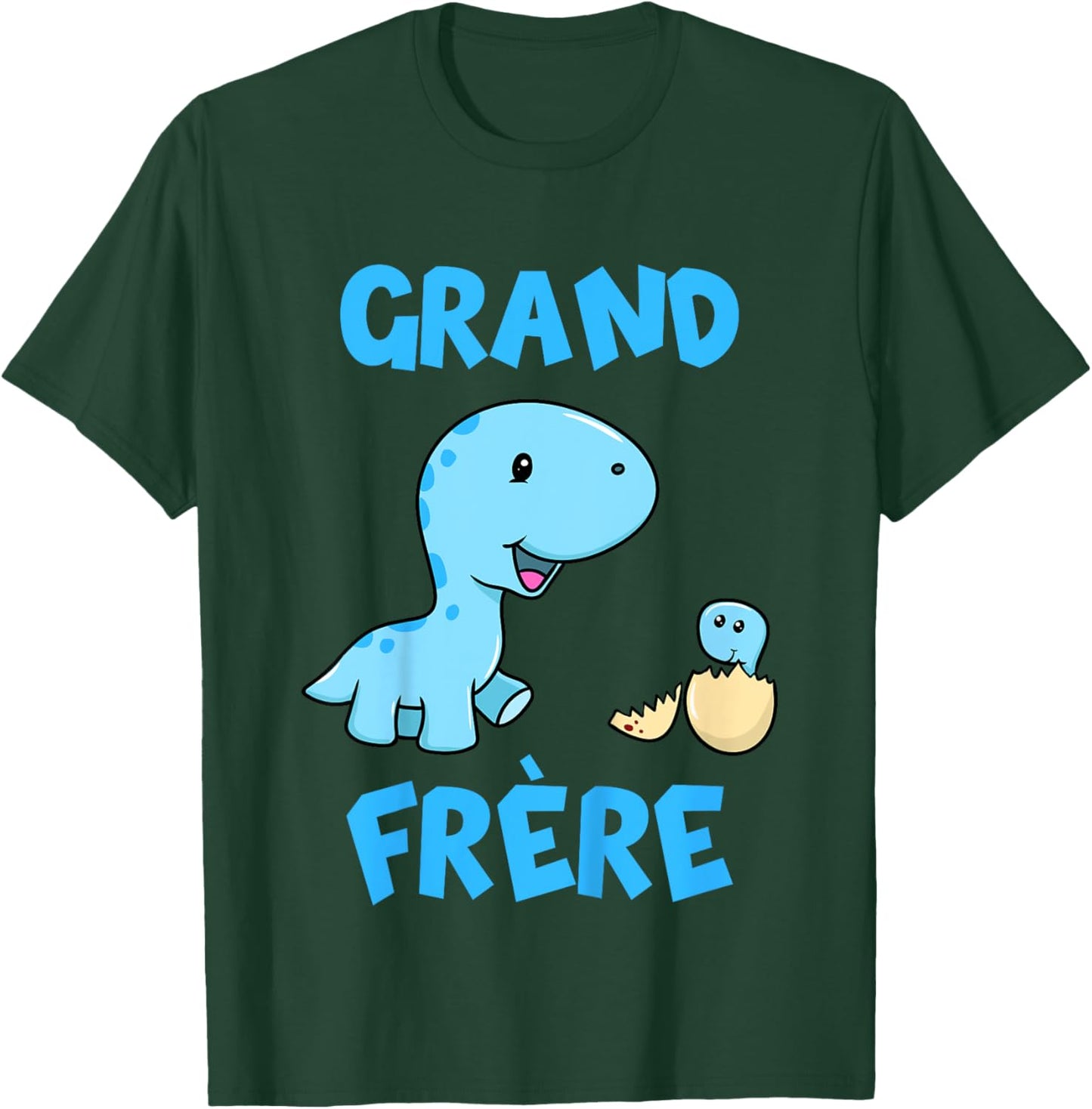 French Grand Frere Pregnancy Announcement Dinosaur T-Shirt - T-Shirt | Forest