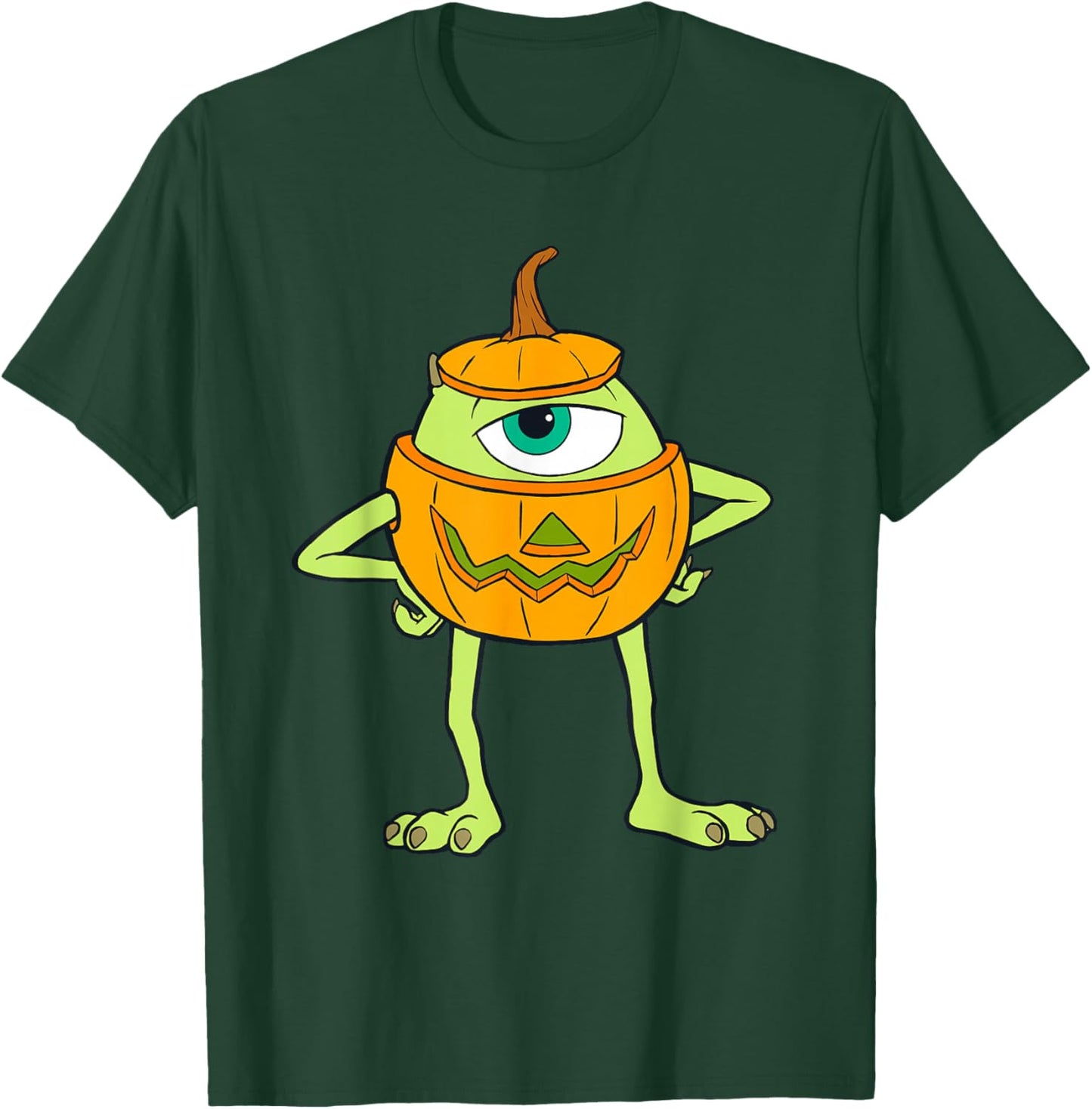 Disney and Pixar's Monsters, Inc. Mike Pumpkin Halloween T-Shirt - T-Shirt | Forest