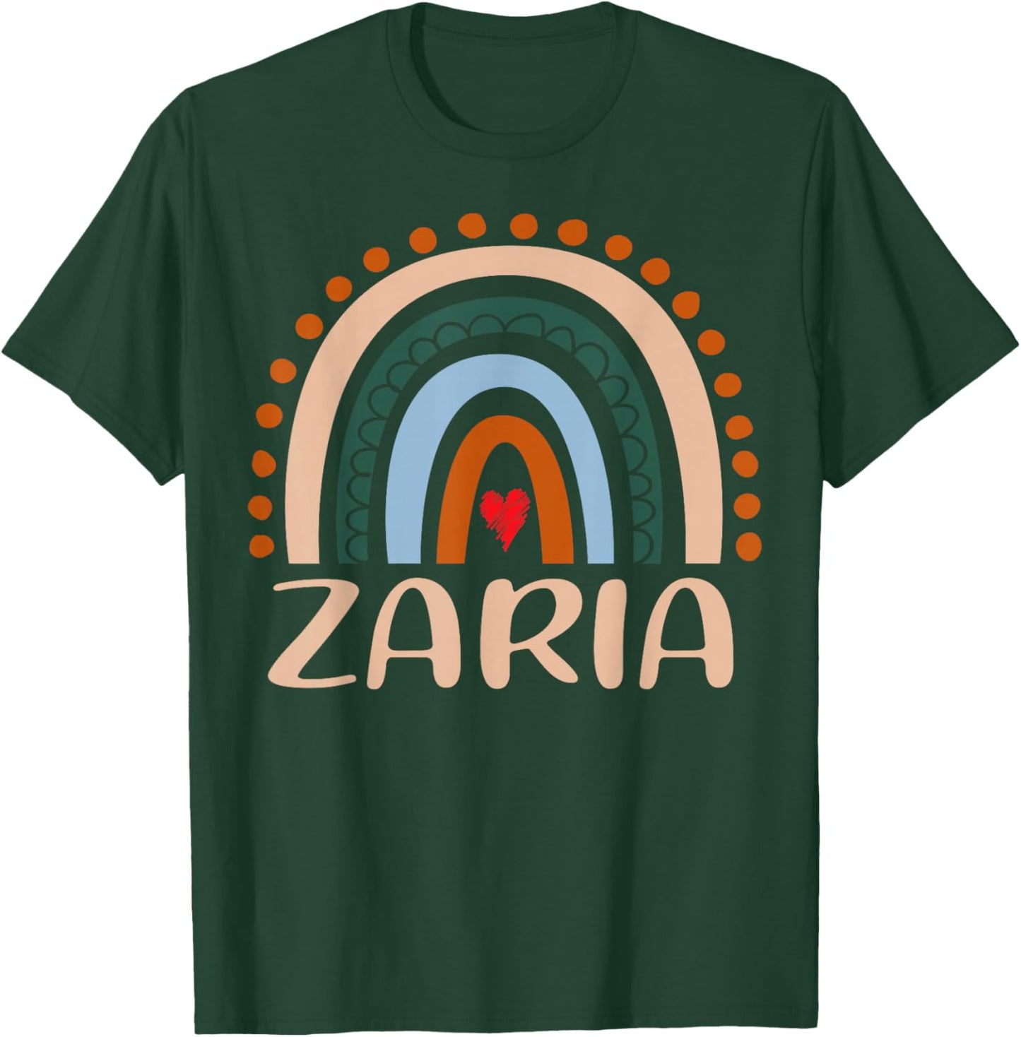 Zaria Name Personalized Funny Women Rainbow Zaria T-Shirt - T-Shirt | Forest