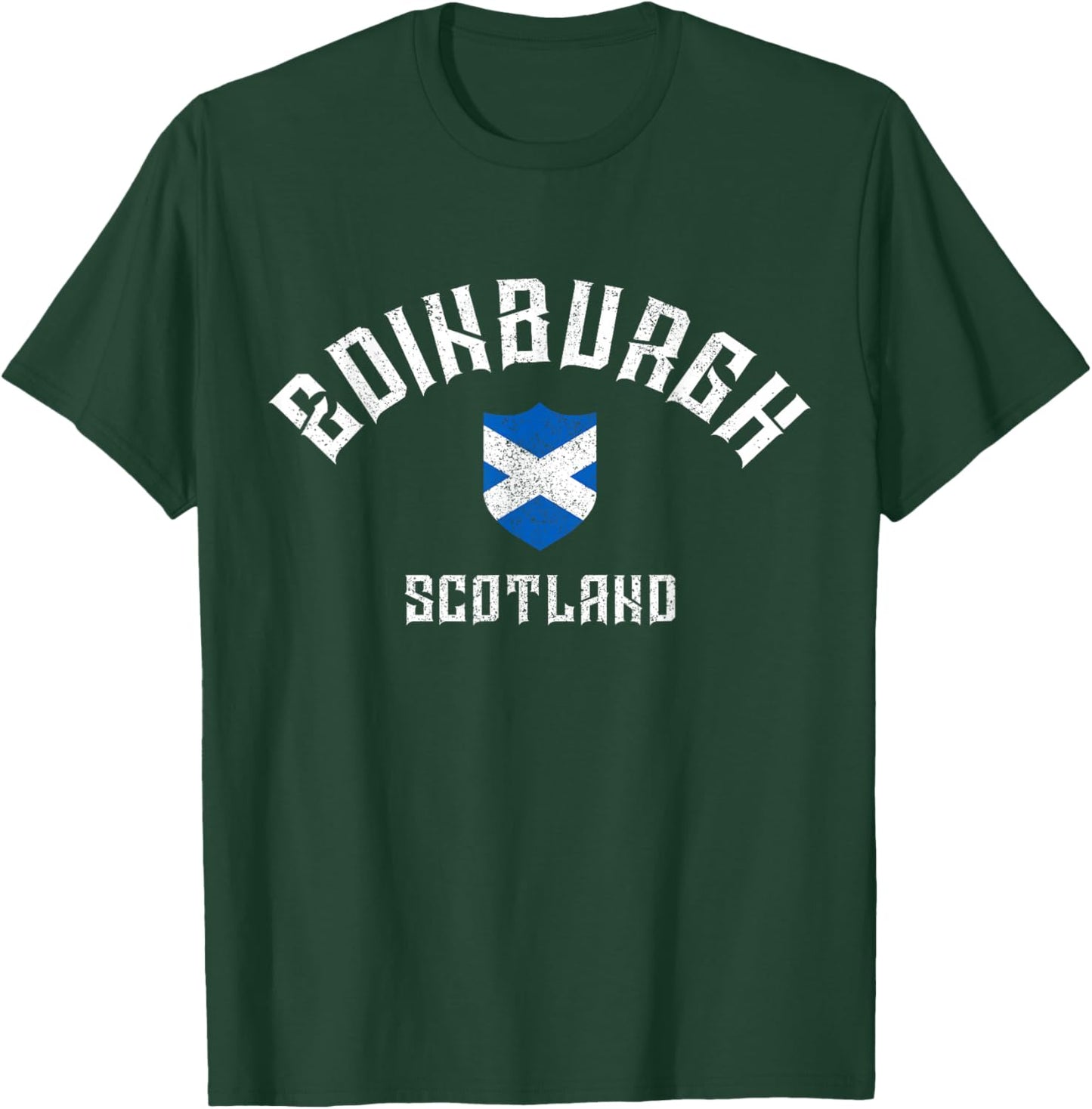Edinburgh Scotland Scottish Flag Pride T-Shirt - T-Shirt | Forest