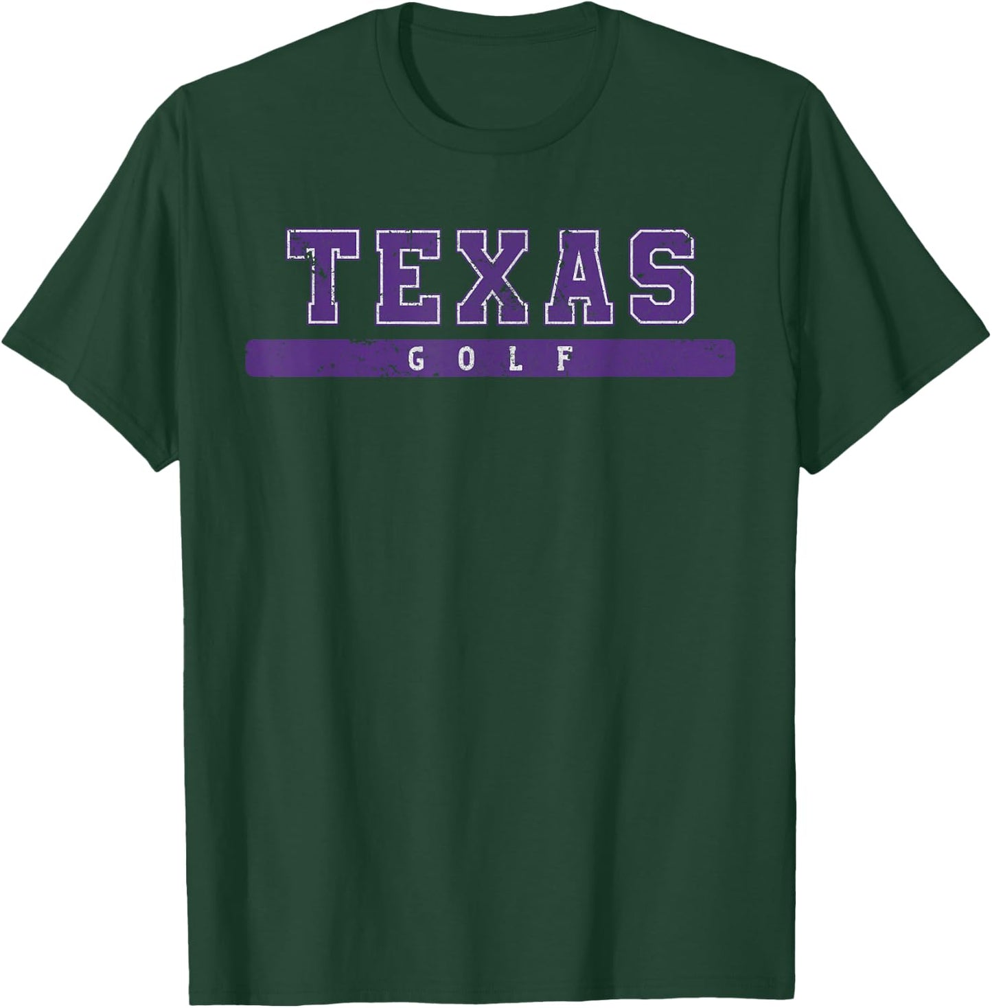 Texas Golf Purple Vintage Text T-Shirt - T-Shirt | Forest