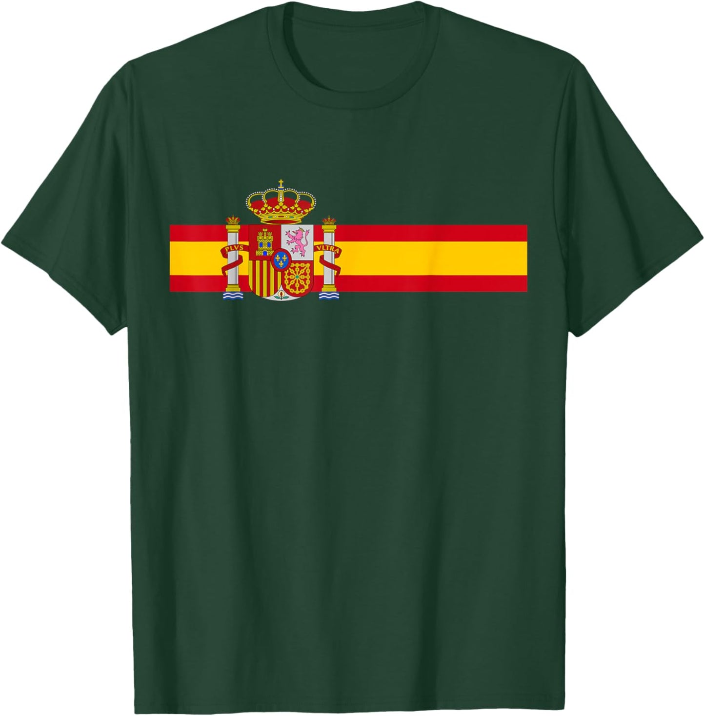 Spain National Flag Espana Color Band Madrid Barcelona T-Shirt - T-Shirt | Forest