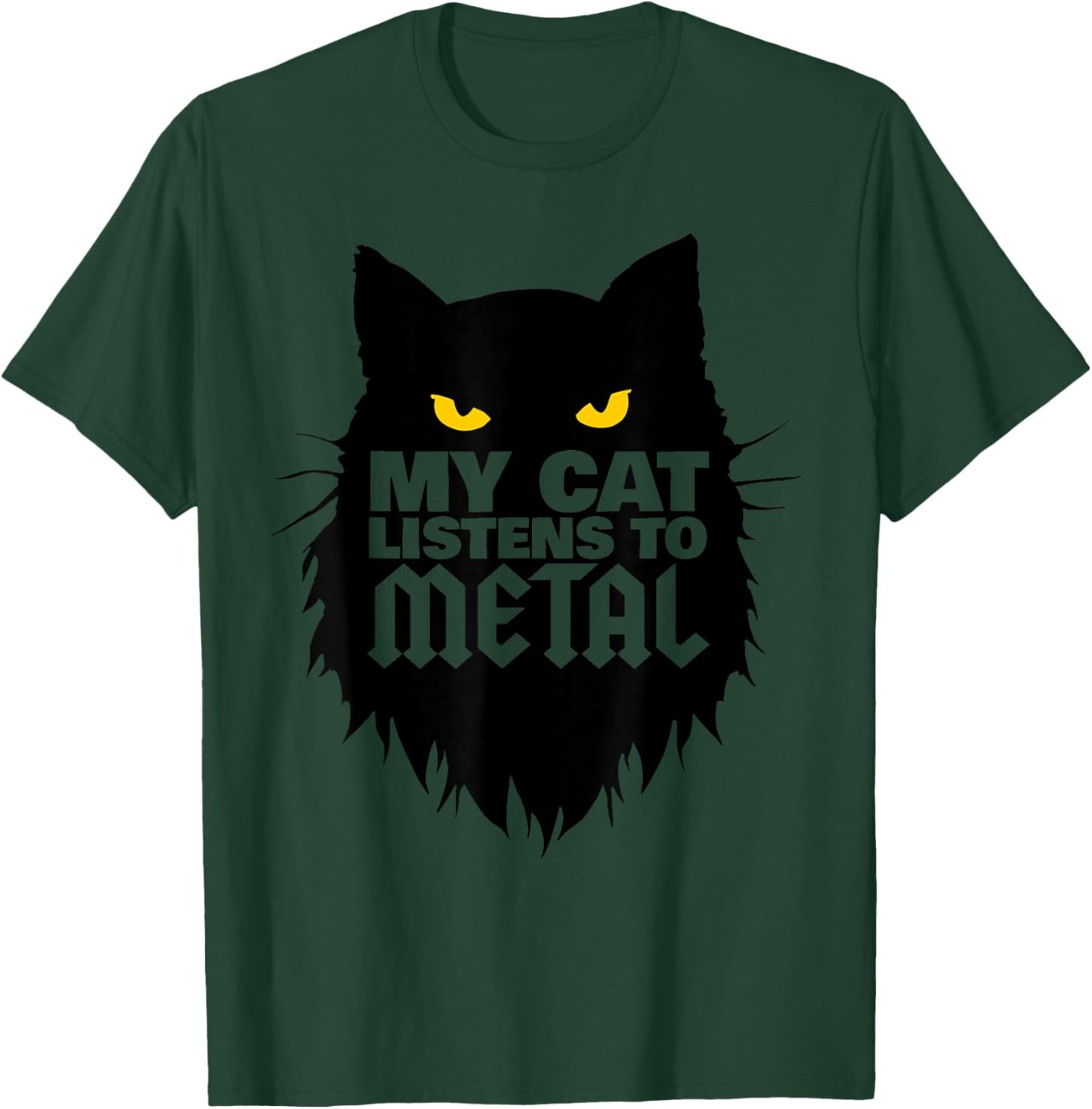 My cat listens to Metal funny Metal Head T-Shirt - T-Shirt | Forest