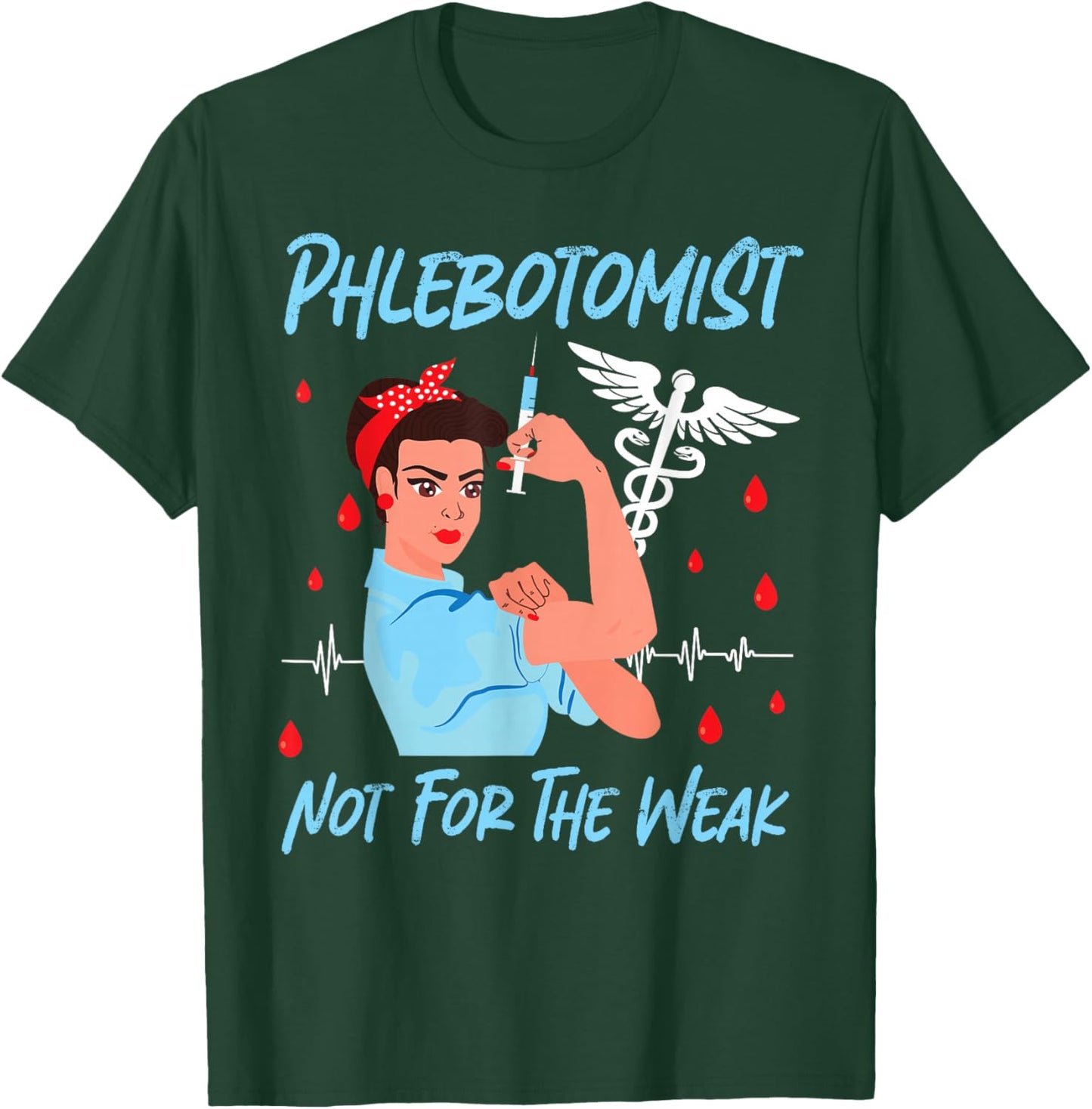 Phlebotomist Tech Technician T-Shirt - T-Shirt | Forest