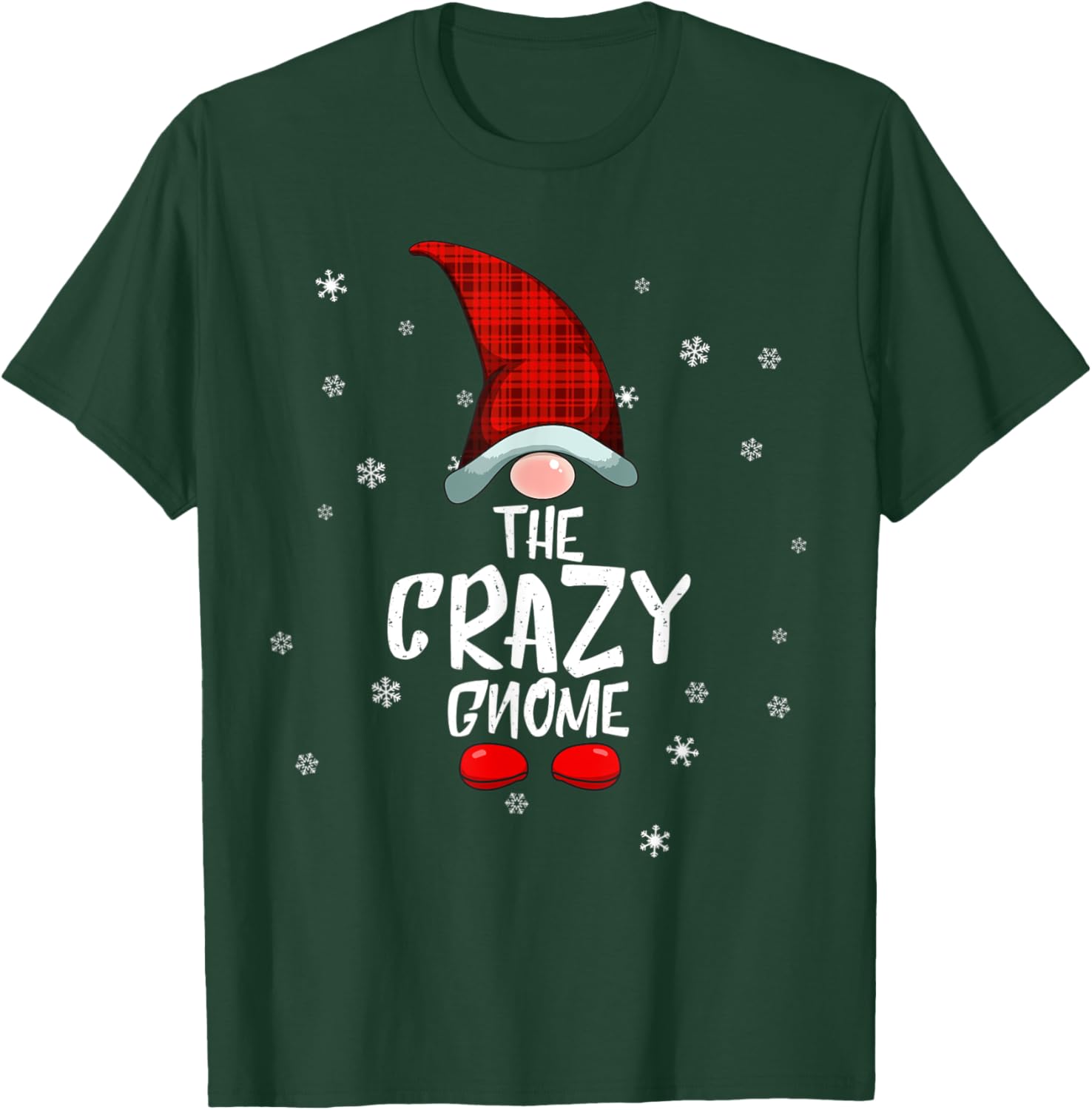 The Crazy Gnome Family Christmas Pajama Crazy Gnome T-Shirt - T-Shirt | Forest