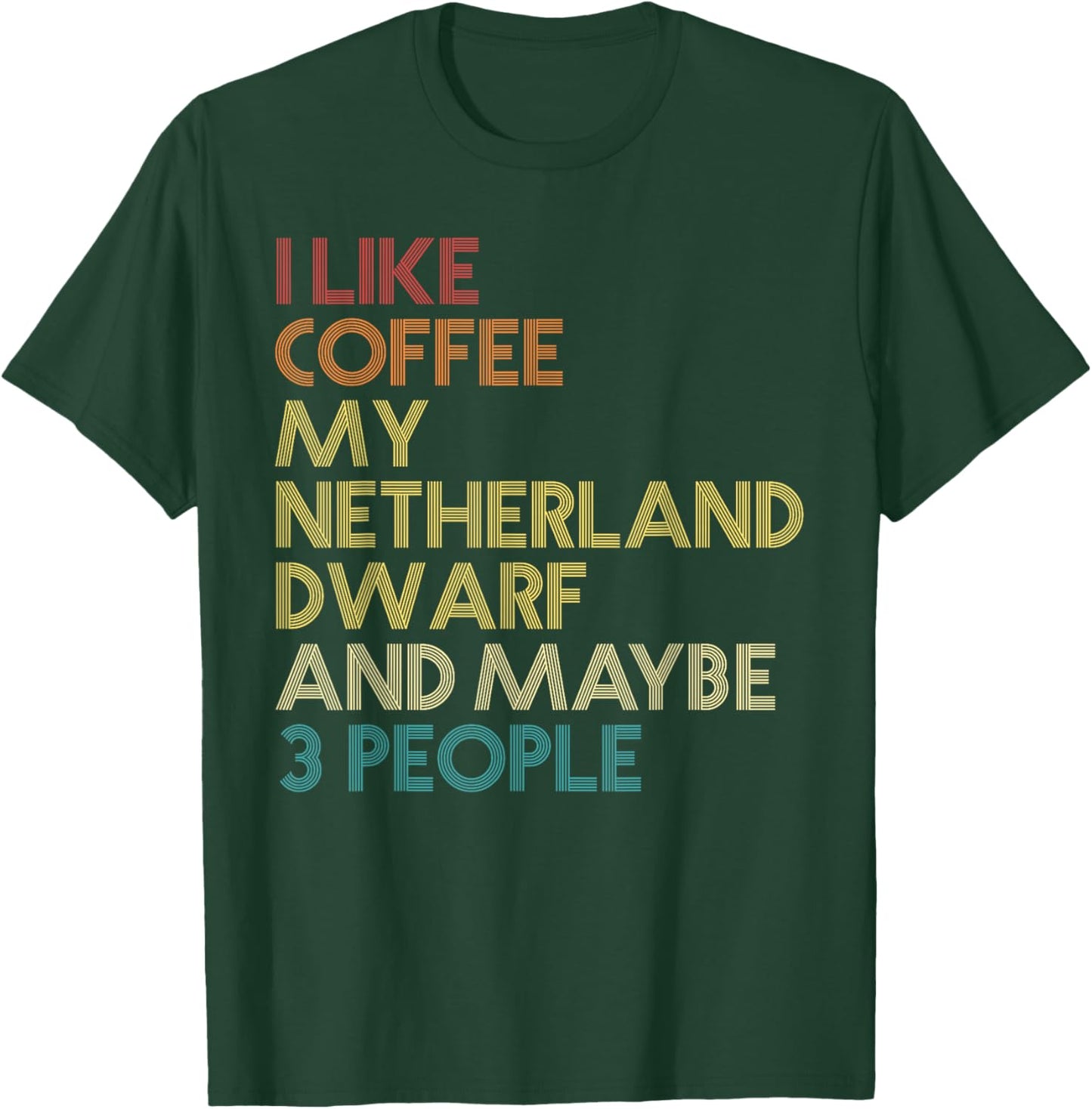 Netherland Dwarf Rabbit Owner Coffee Lover Vintage Retro T-Shirt - T-Shirt | Forest