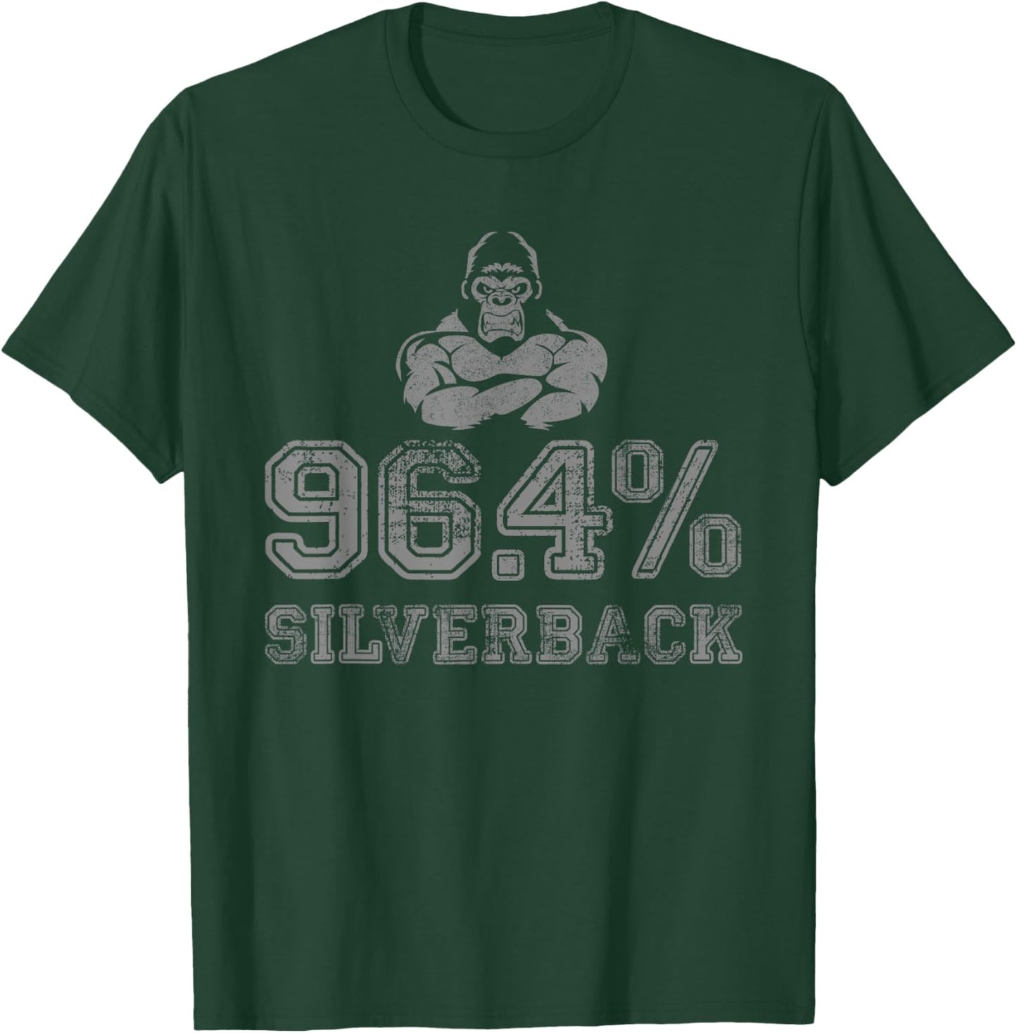 96.4% Silverback Gorilla Gym Apperal and gear, Gym wear T-Shirt - T-Shirt | Forest
