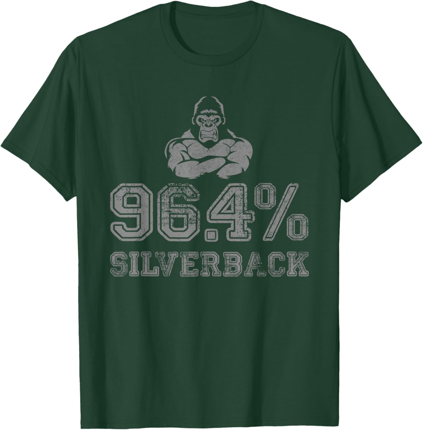 96.4% Silverback Gorilla Gym Apperal and gear, Gym wear T-Shirt - T-Shirt | Forest