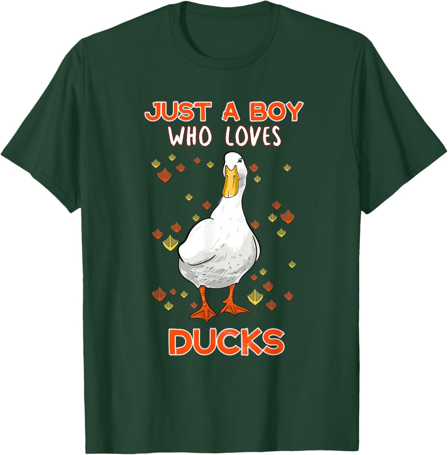 Just A Boy Who Loves Ducks Funny Duck Lover Quote T-Shirt - T-Shirt | Forest
