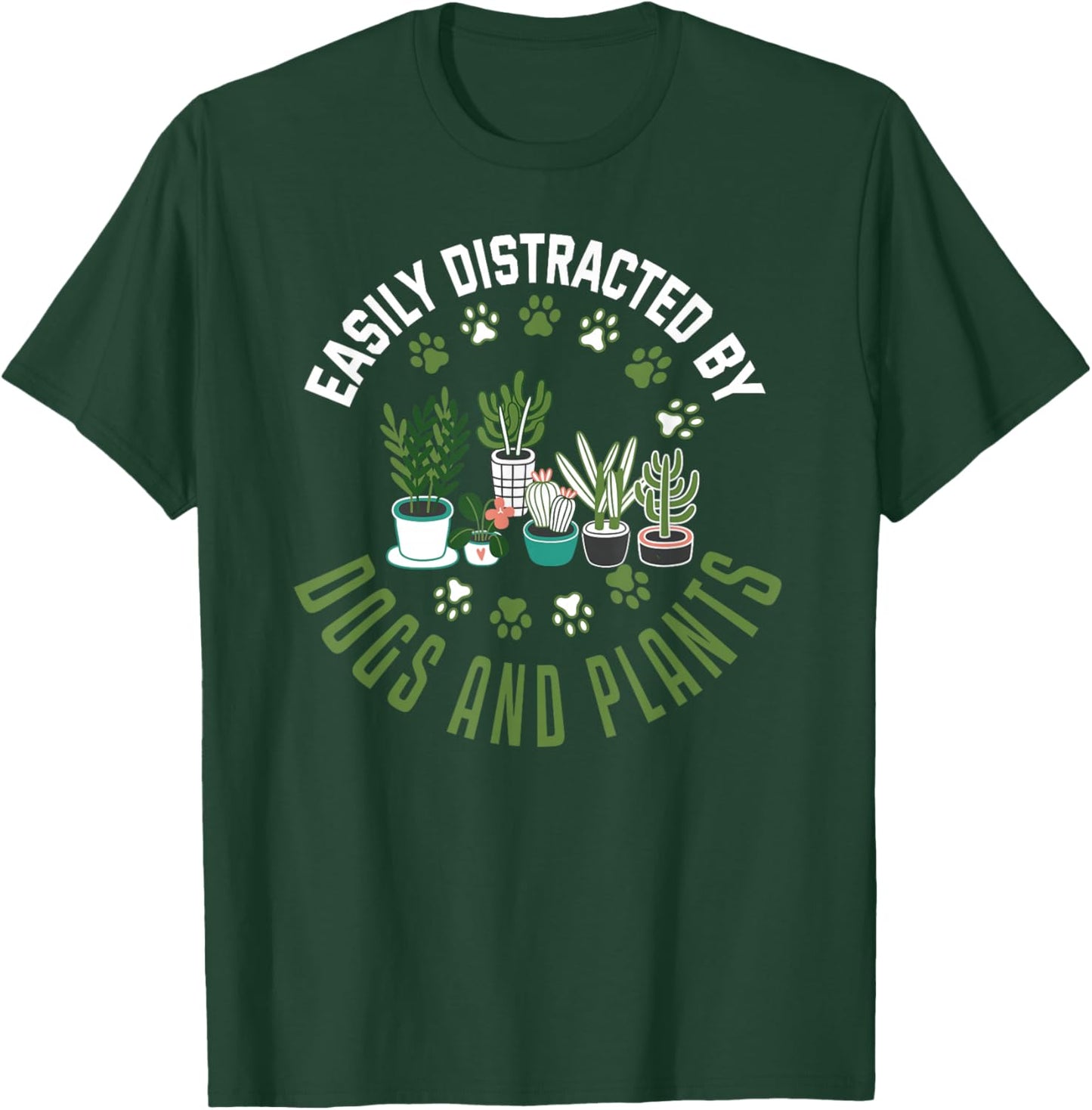 Plants and Dogs Funny Plant Lover Dog Lover Plant T-Shirt - T-Shirt | Forest
