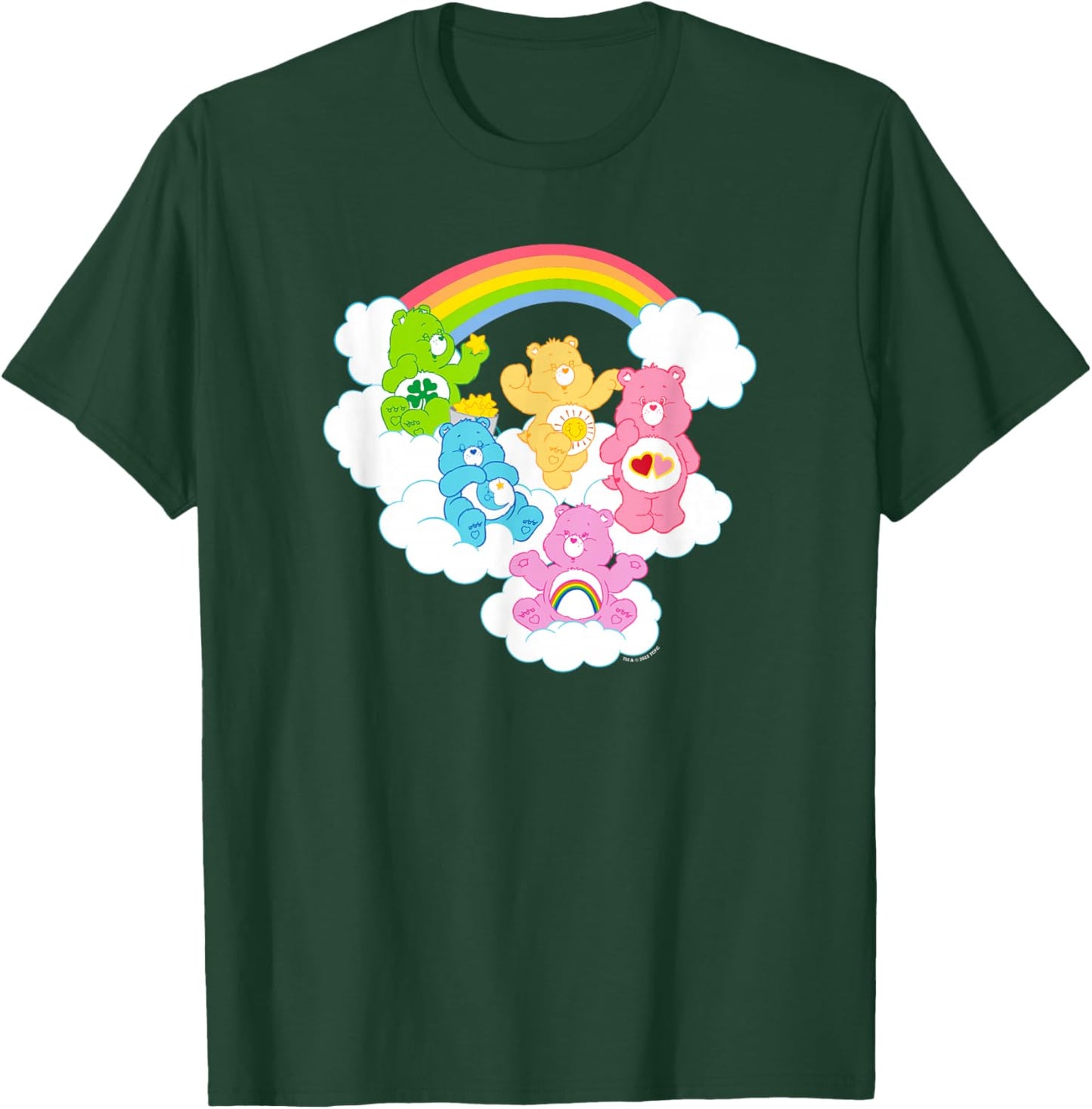 Care Bears Cheer Funshine & Bedtime Cloudy Rainbow Group T-Shirt - T-Shirt | Forest