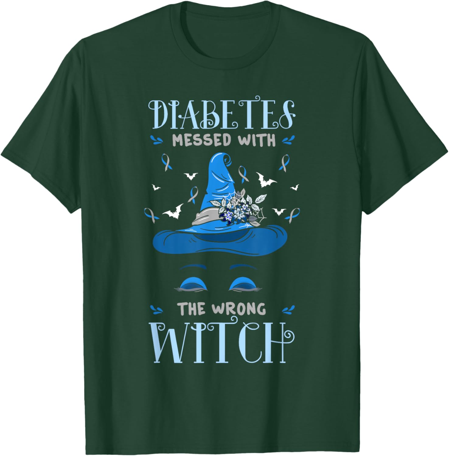 Diabetes Survivors Diabetic Patient Halloween Witch Costume Small T-Shirt - T-Shirt | Forest