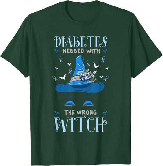 Diabetes Survivors Diabetic Patient Halloween Witch Costume Small T-Shirt - T-Shirt | Forest