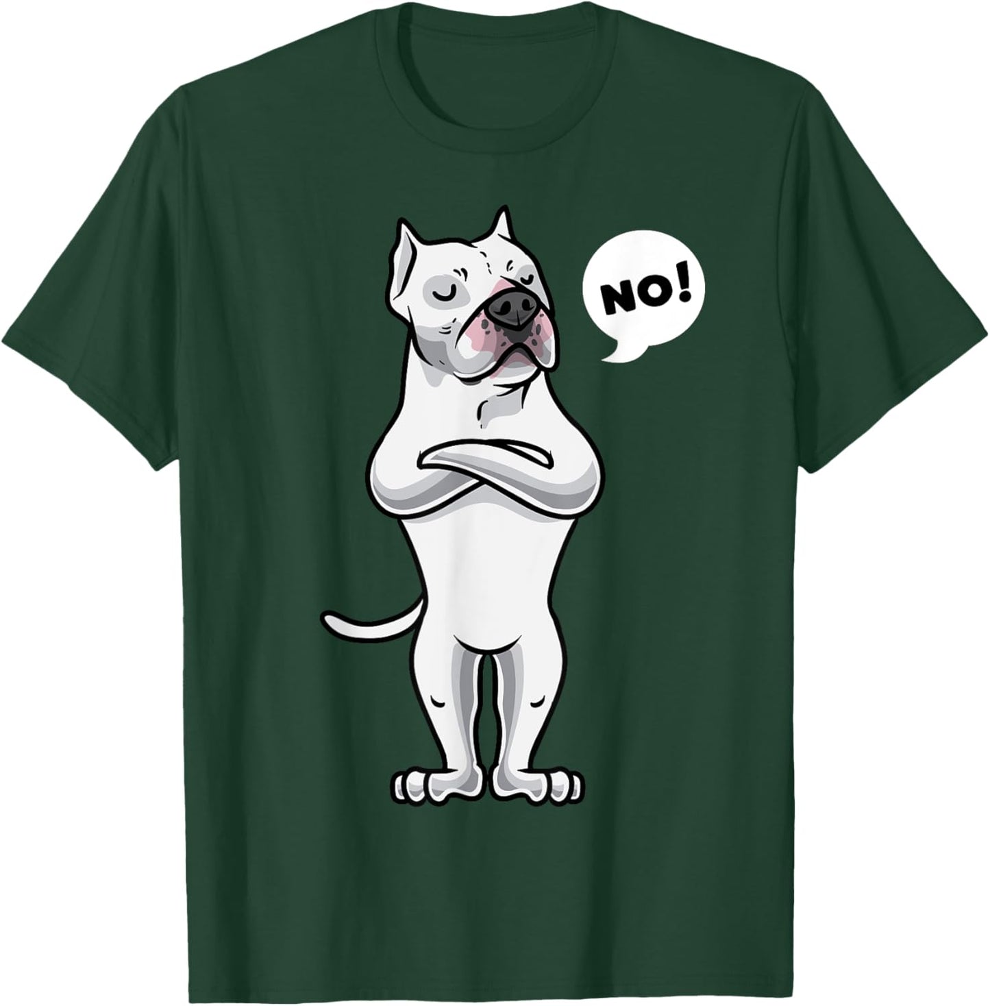 Stubborn Argentine Dogo Argentino Dog funny Women Girls Kids T-Shirt - T-Shirt | Forest