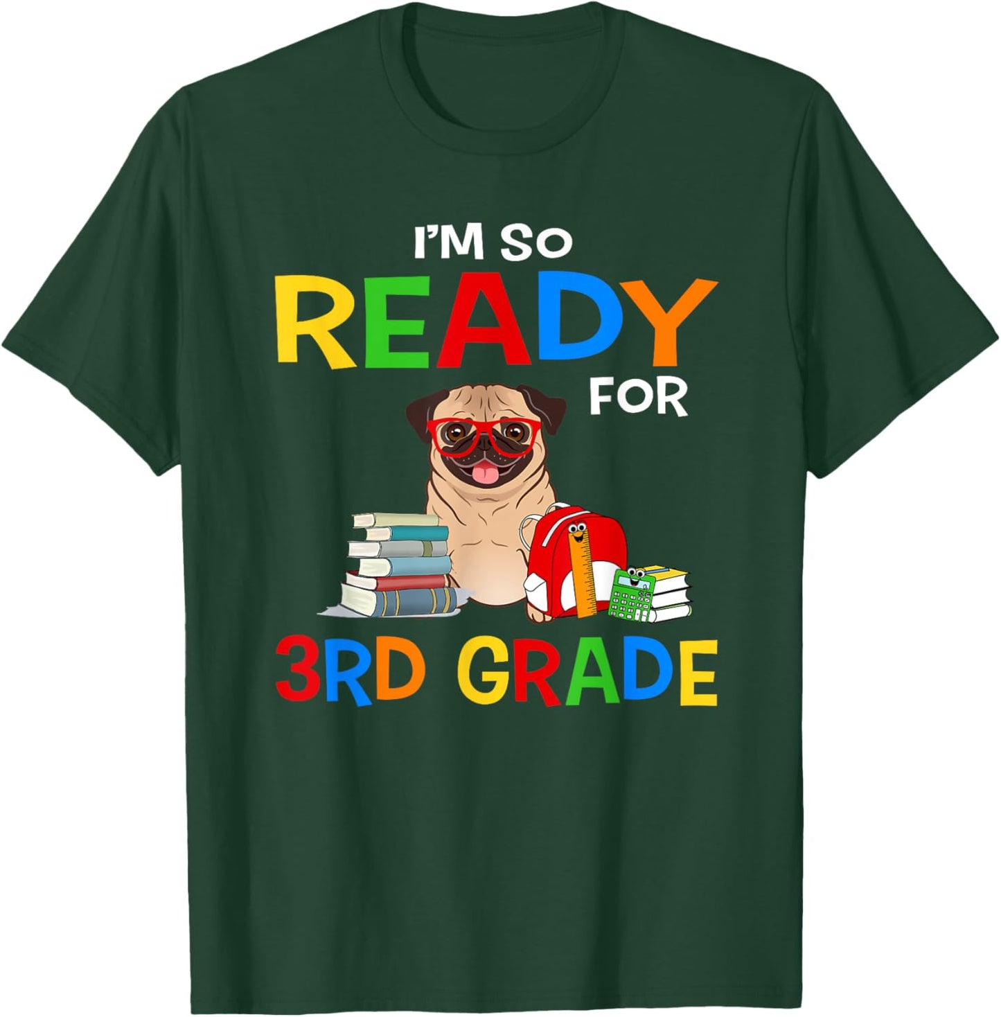 I'm So Ready For Dabbing 3rd Grade Dog Cute Back To School Men Women Kids T-Shirt - T-Shirt | Forest
